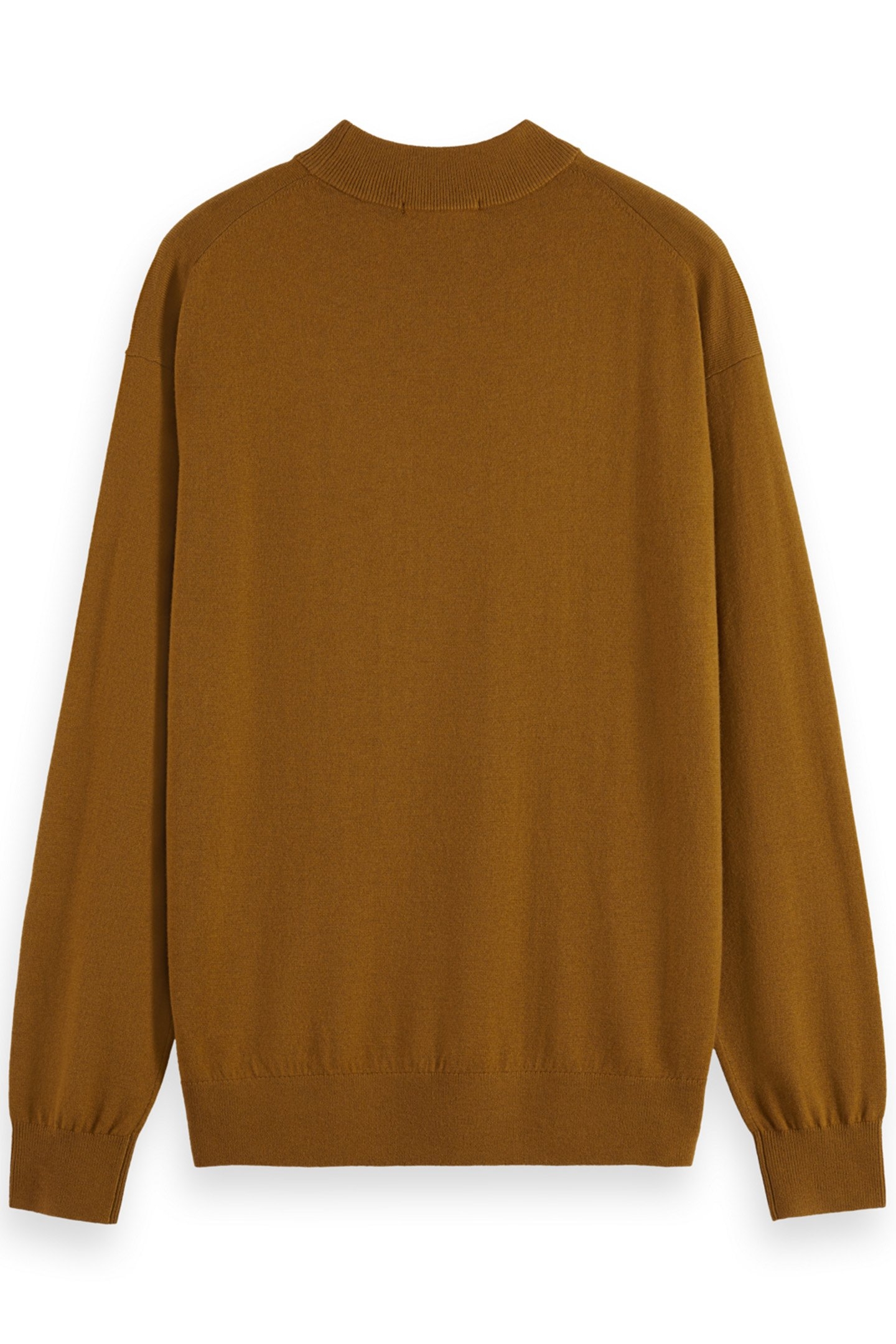 ESSENTIAL DROPPED SHOULDER MOCK NECK SWEATER GOLDEN RUST 5
