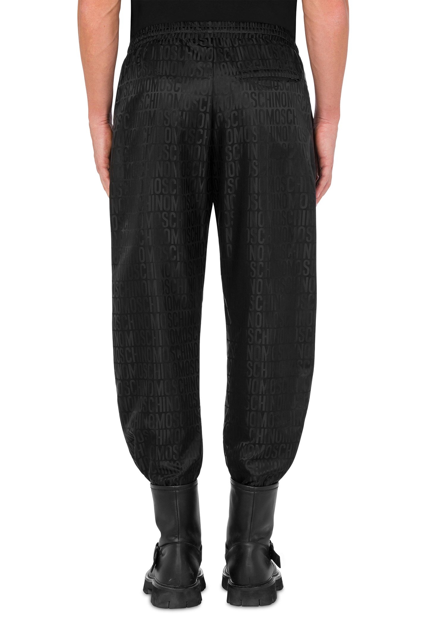 JOGGING IN NYLON JACQUARD ALLOVER LOGO BLACK 2