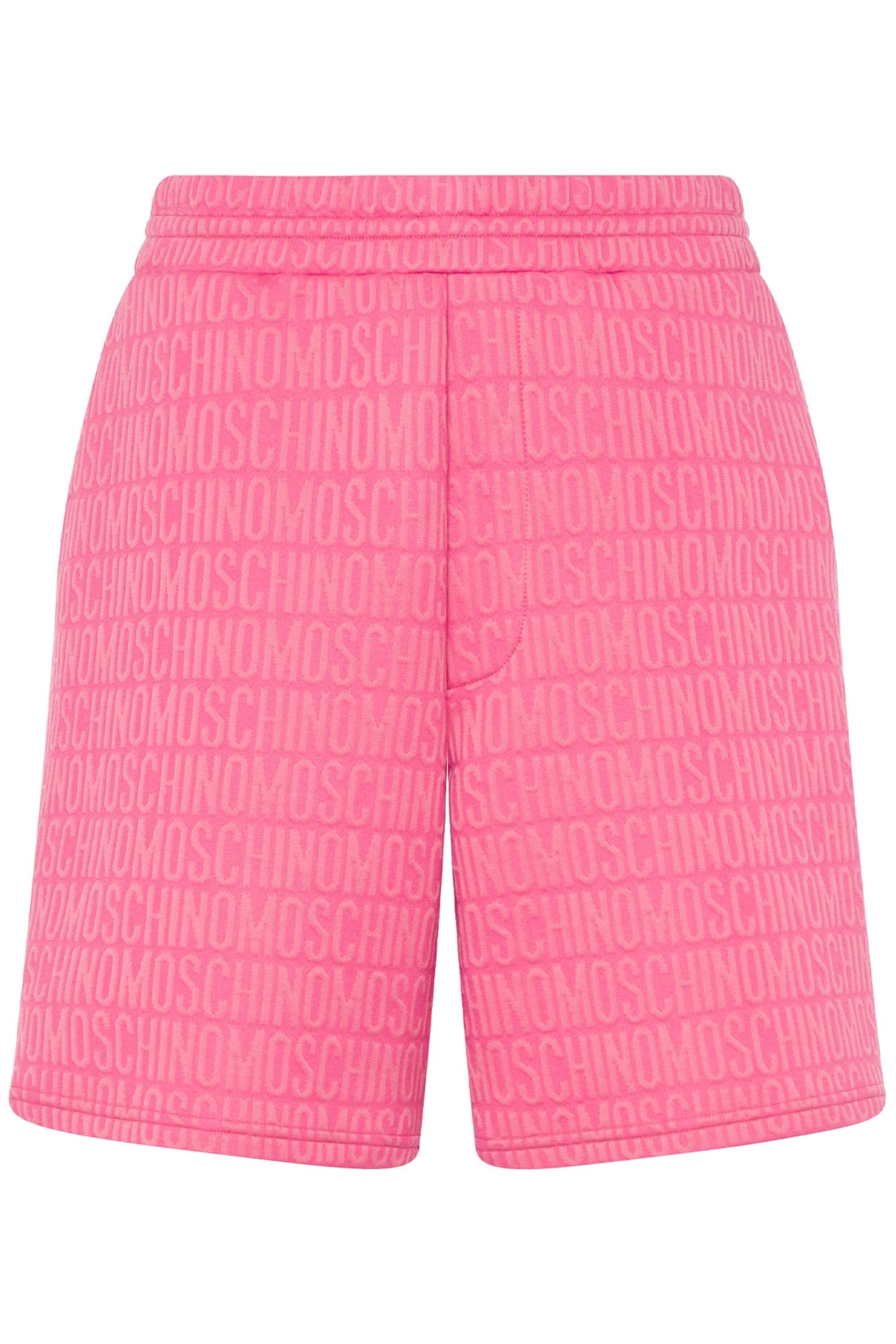 ALLOVER LOGO JACQUARD FLEECE BERMUDA SHORTS PINK 3