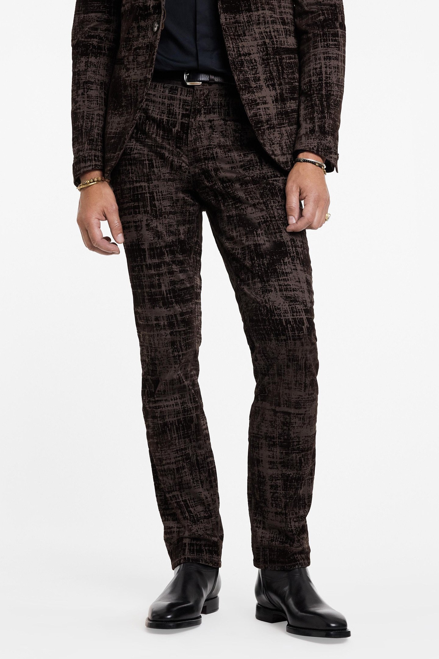 MOTOR CITY PANTS - ZIP FLY LOW RISE SLIM OLD BARK 1