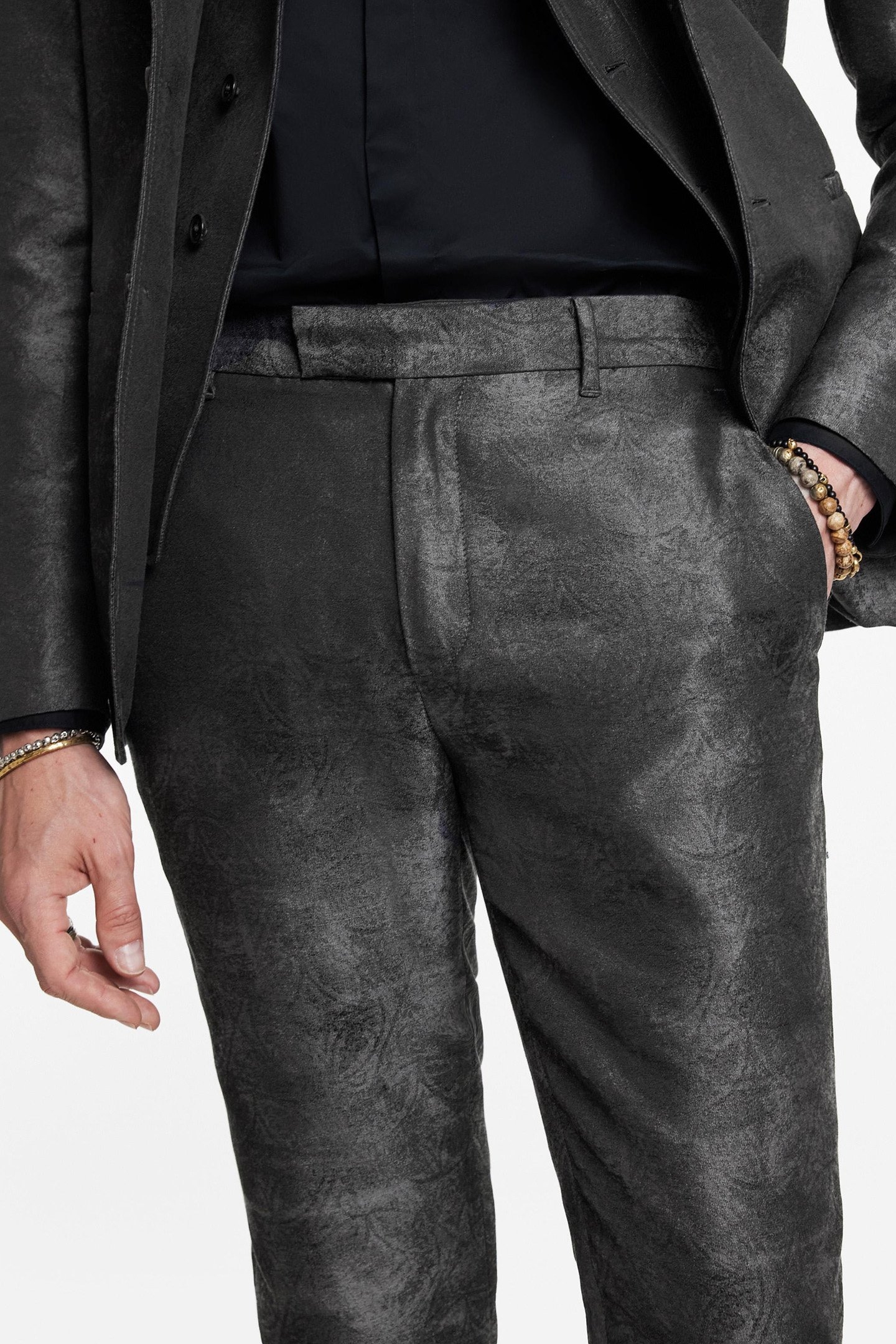 MERCER PANTS - SLIM FIT PANTS WITH WELT ECLIPSE HTHR 3