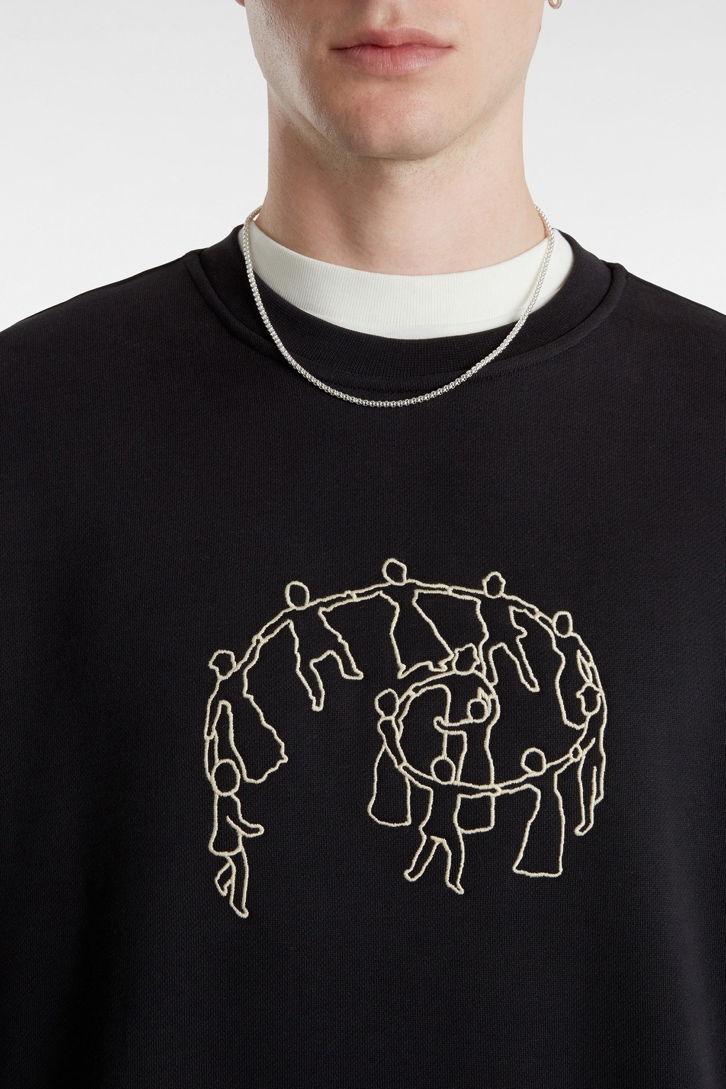 SKATE HOLD HANDS PO CREW BLACK 7