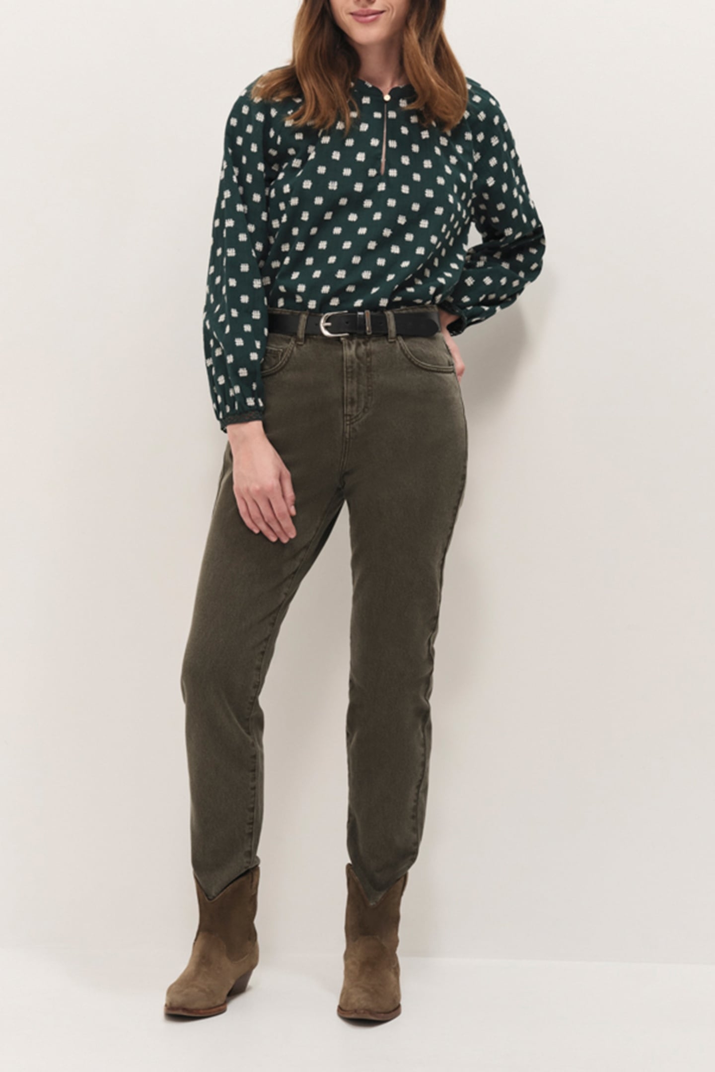 COLOMBE - ALL-OVER EMBROIDERED SYCAMORE BLOUSE 1