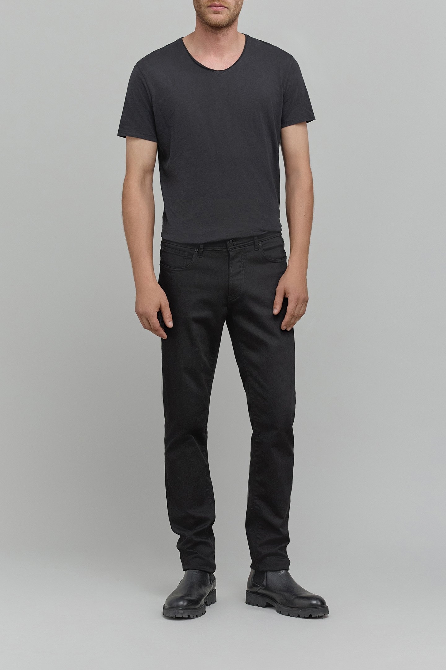 BLACK SLIM WATERLESS ZIGGY JEANS 3