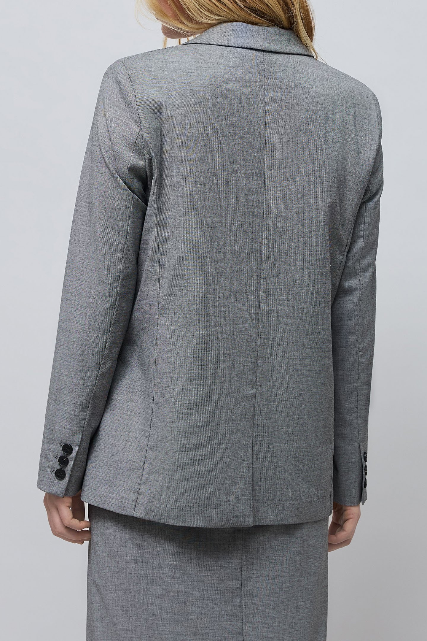 OVERSIZED GREY FAUX-UNI SUIT JACKET 2