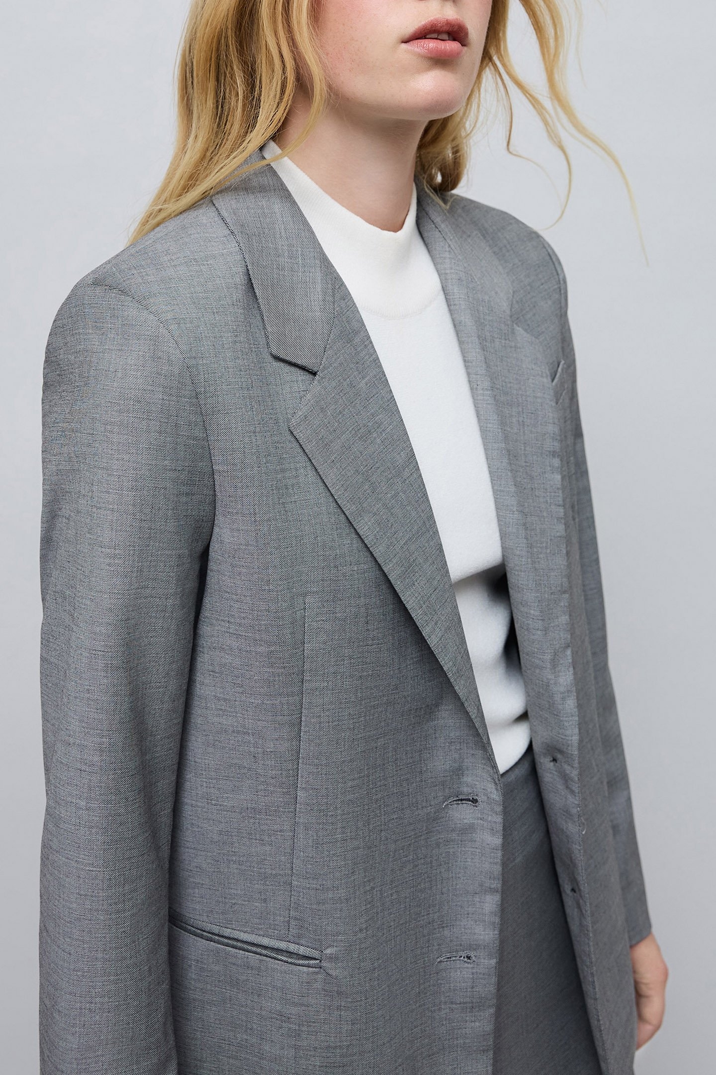 OVERSIZED GREY FAUX-UNI SUIT JACKET 7