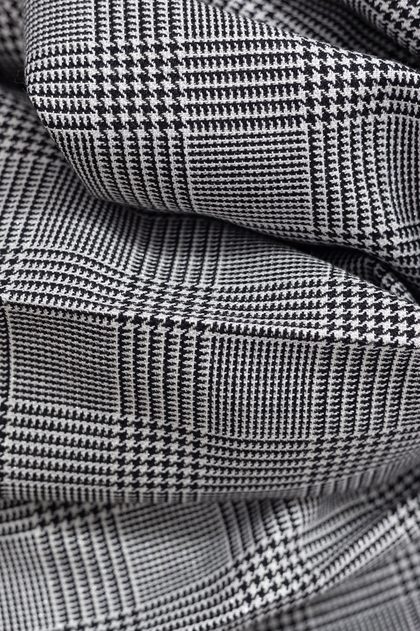 BLACK PRINCE OF WALES LUREX SUIT PANTS 6