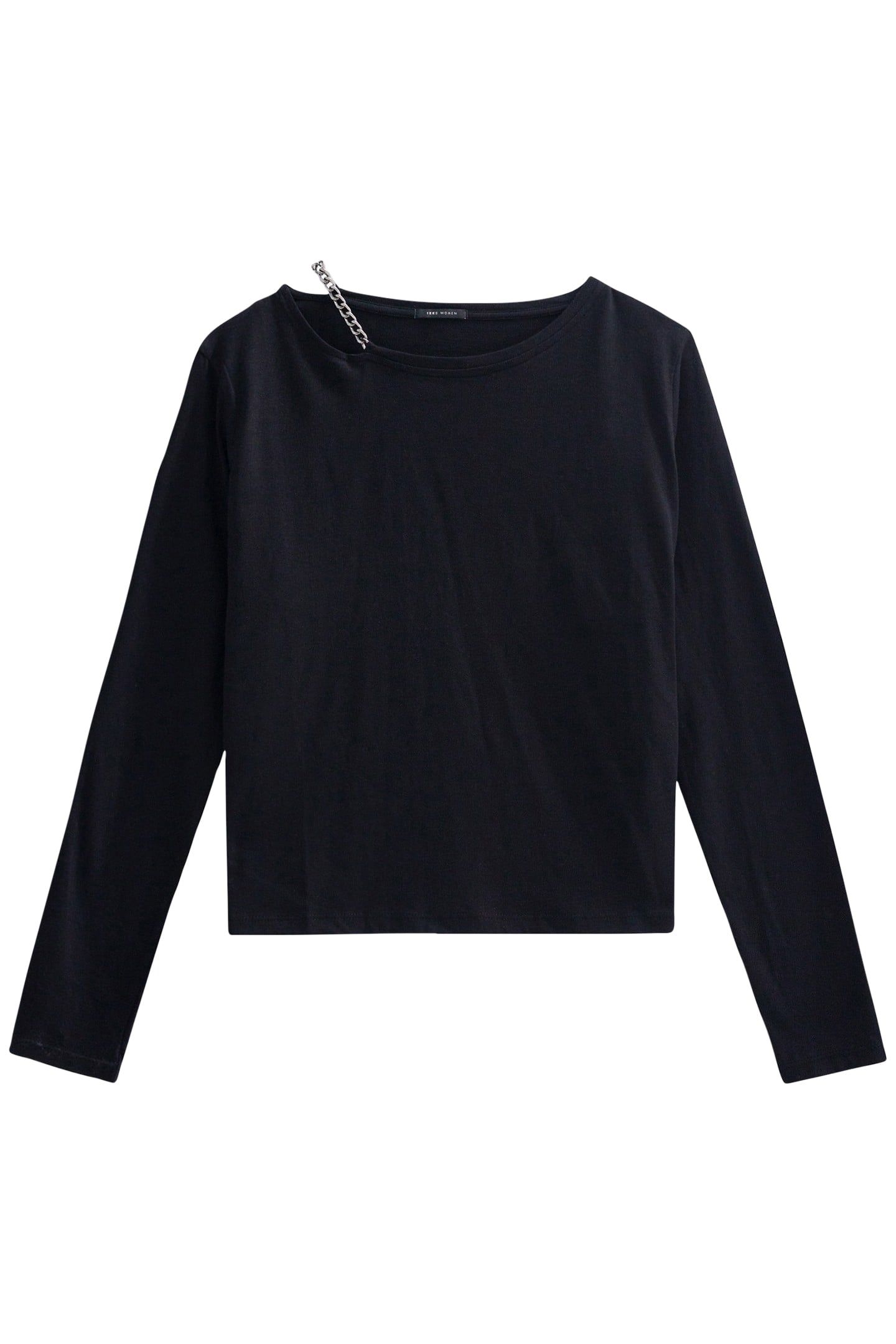 BLACK CHAIN NECK T-SHIRT 4