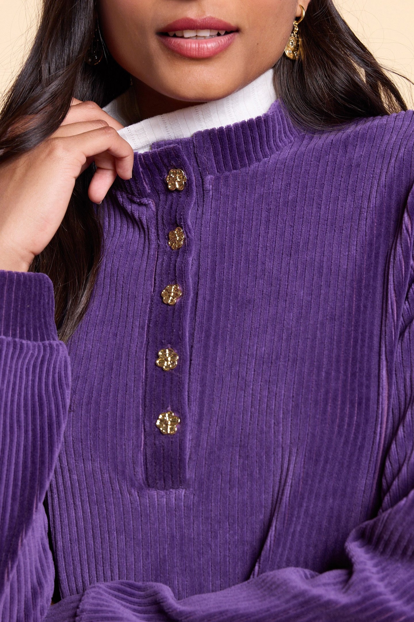 DARK PURPLE CORDUROY DRESS 6