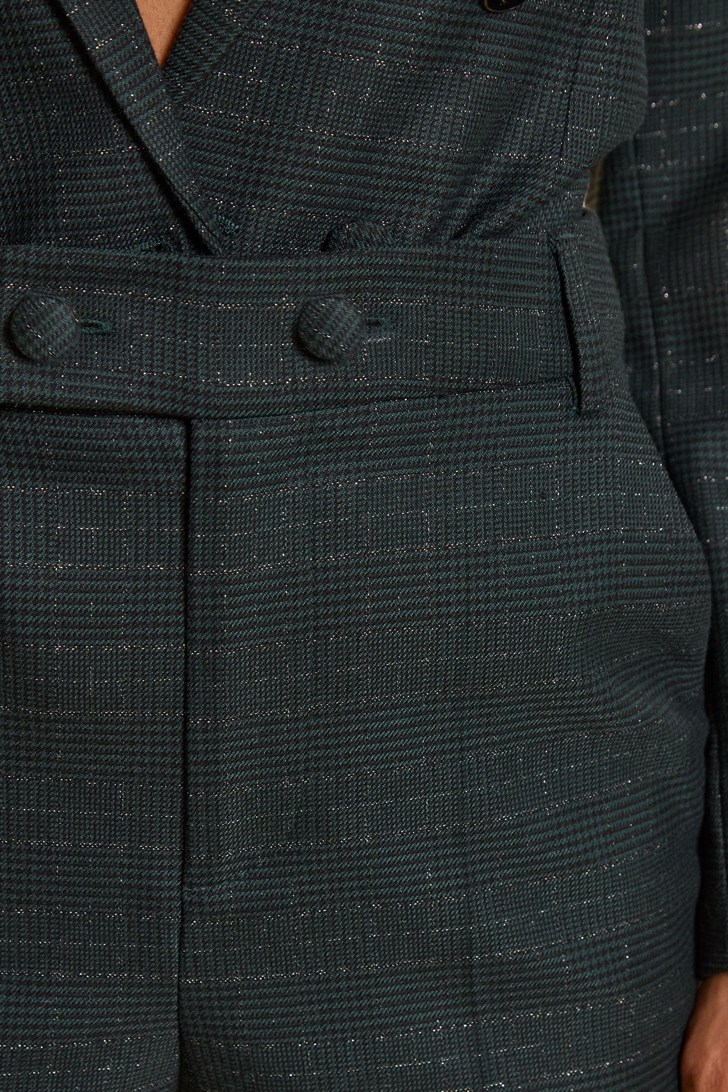 MIDNIGHT GREEN CHECKERED SUIT PANTS 4