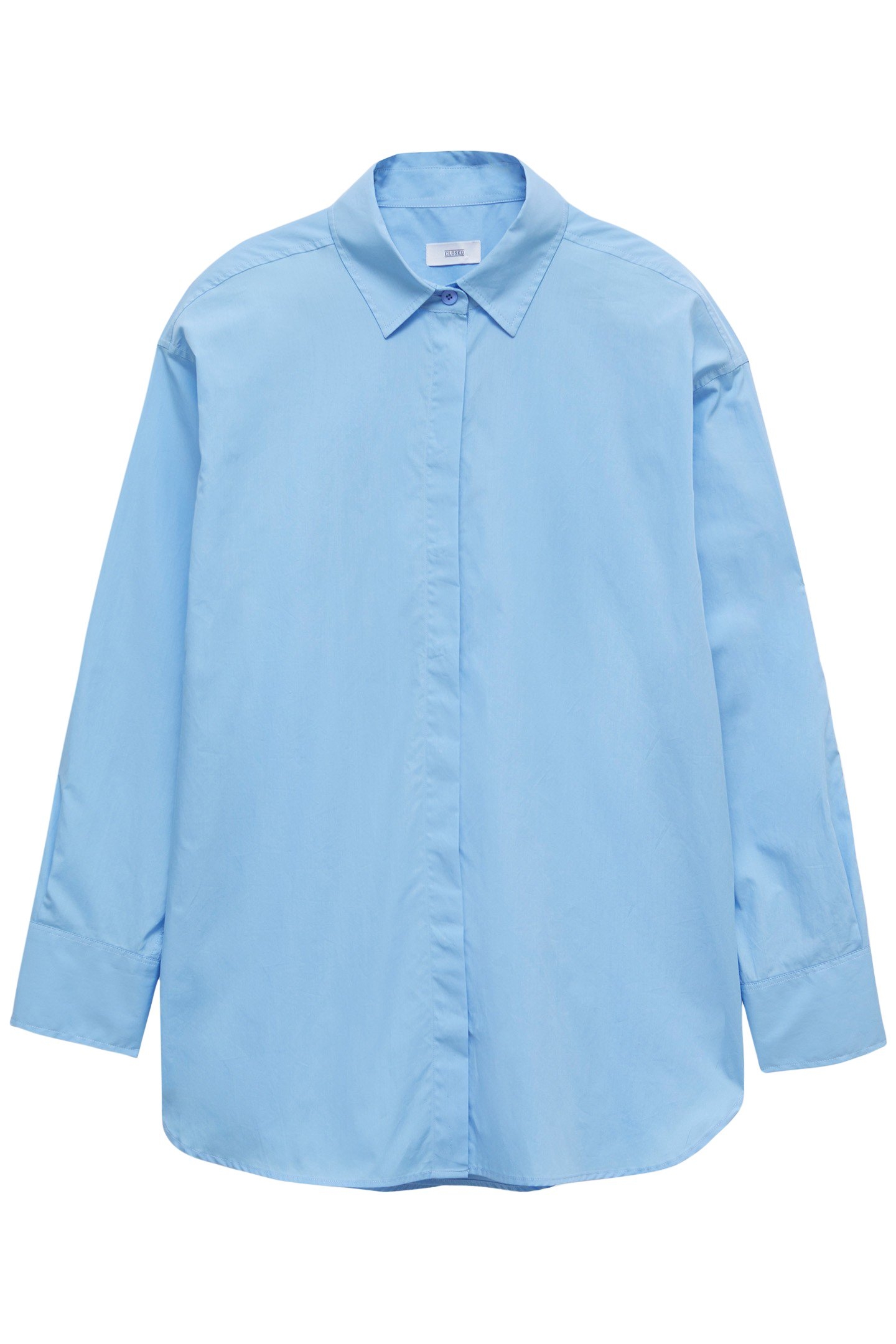 PLACKET DETAIL SHIRT SHIRTS & BLOUSES SKY BLUE 3