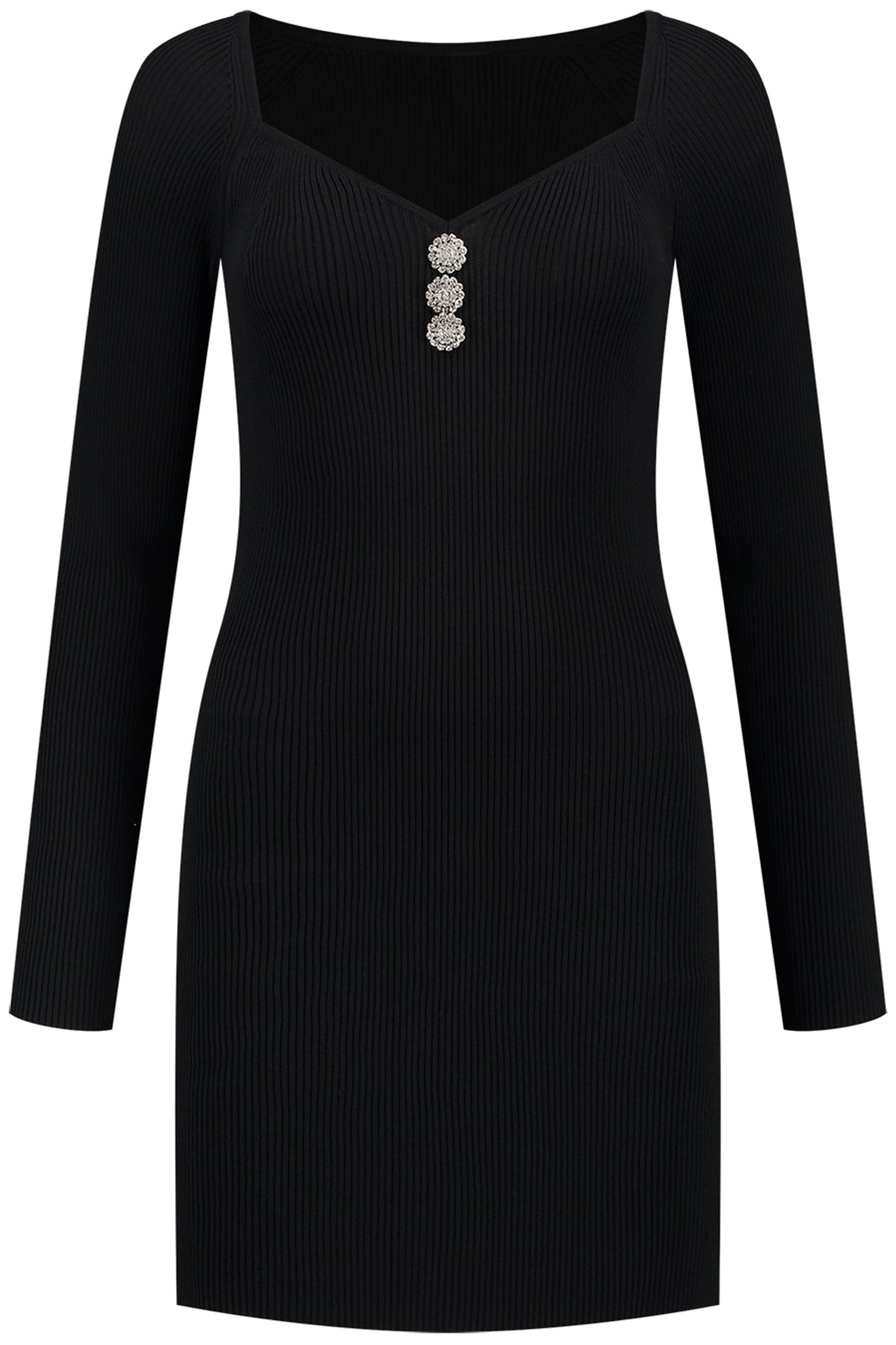 ETNA JOLIE RIB DRESS BLACK 2