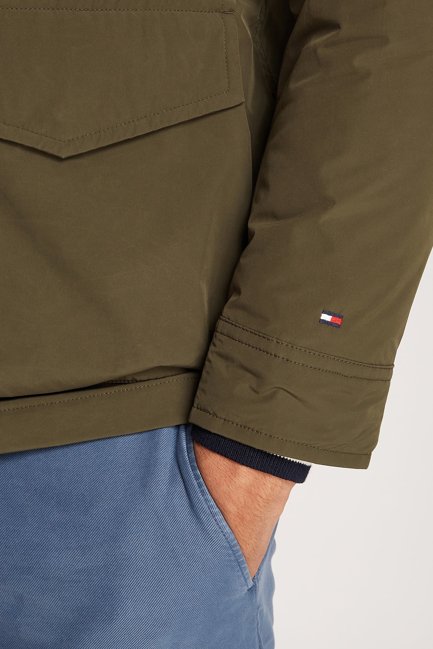 LW PACKABLE FIELD JACKET SLIM FIT ARMY GREEN 6