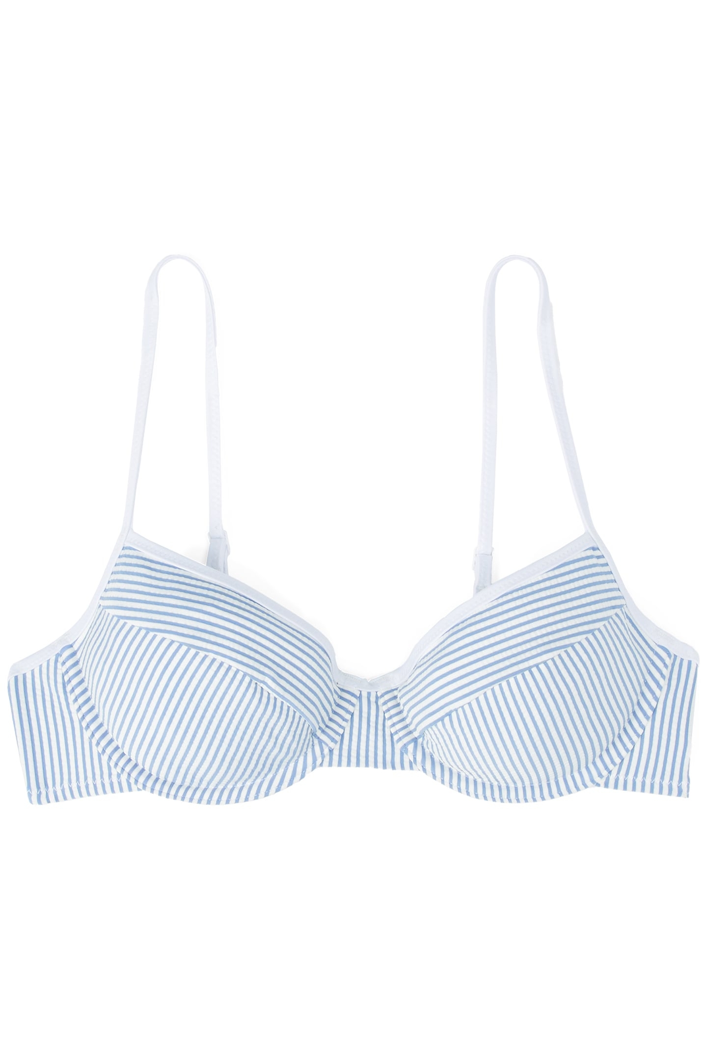 UW DEMI FIT STRIPED BRALETTE BLUE/WHITE 4
