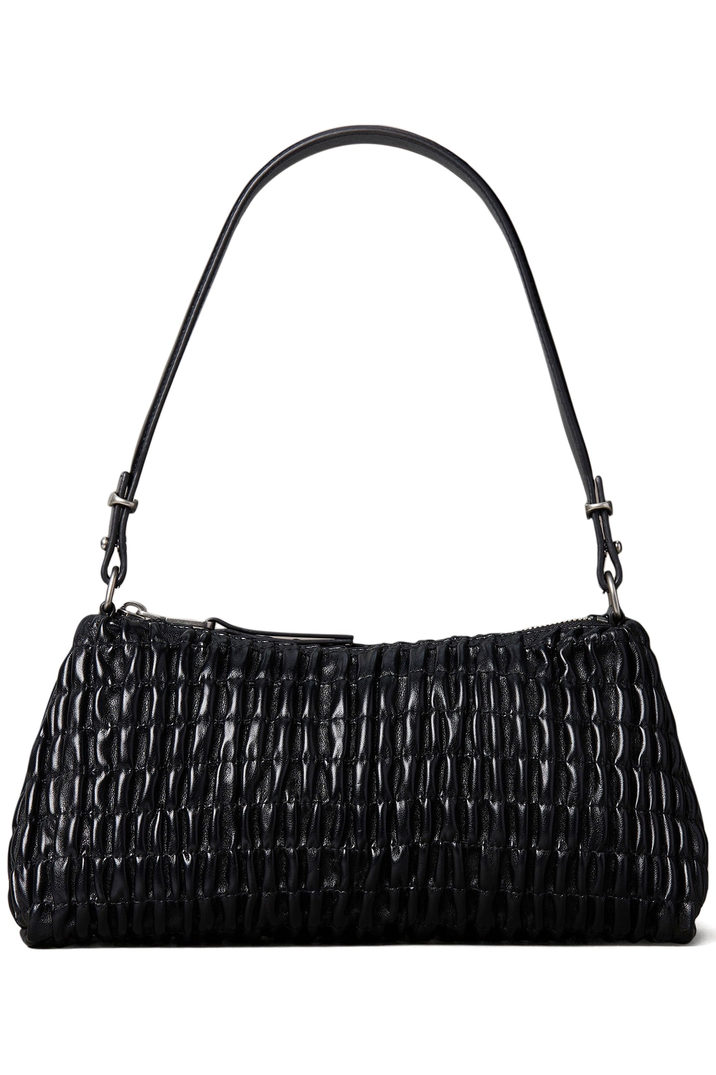 ROUCHED SHOULDER BAG NA BLACK 1
