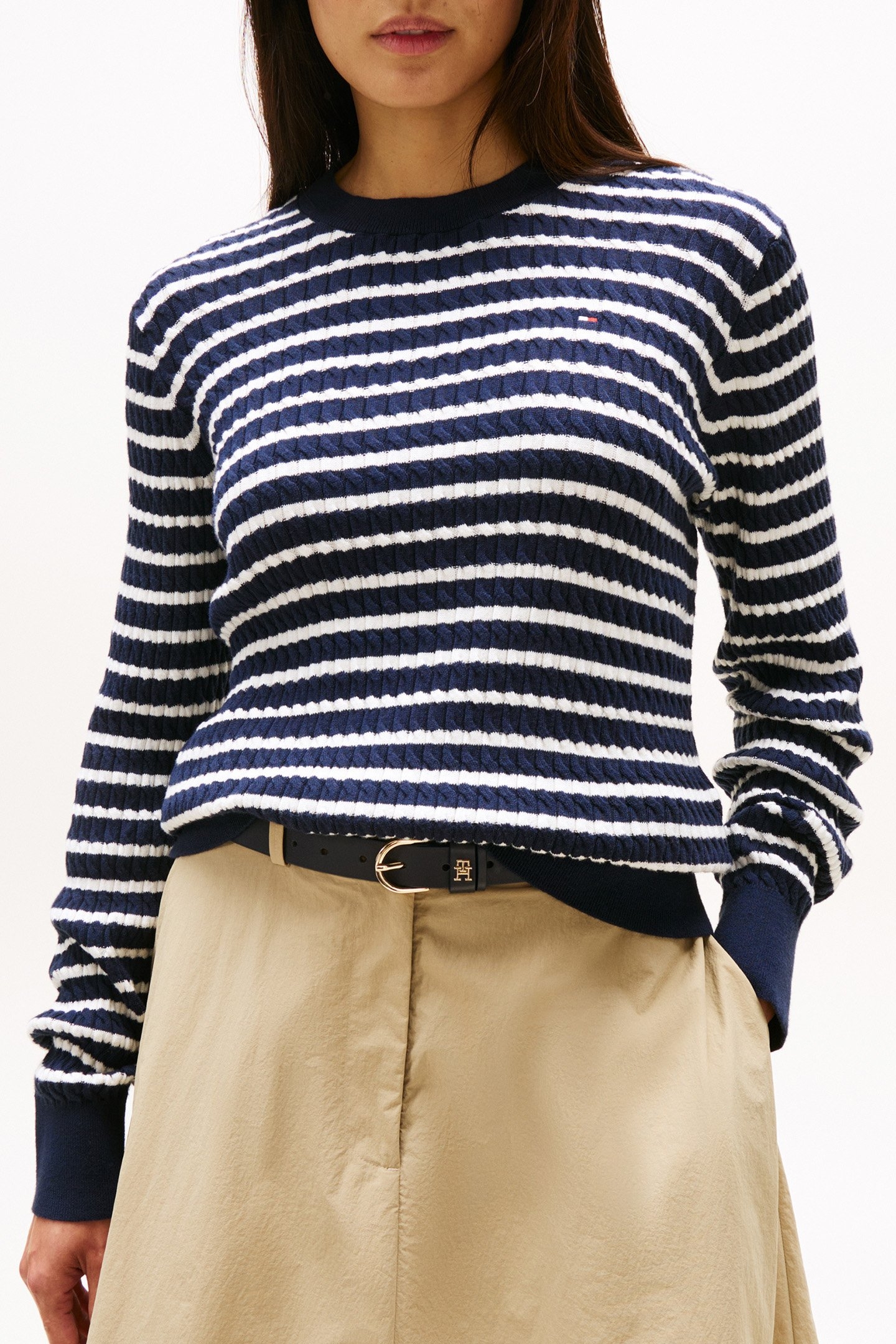 CO CABLE FINE GG STANDARD FIT PULLOVER NAVY 1