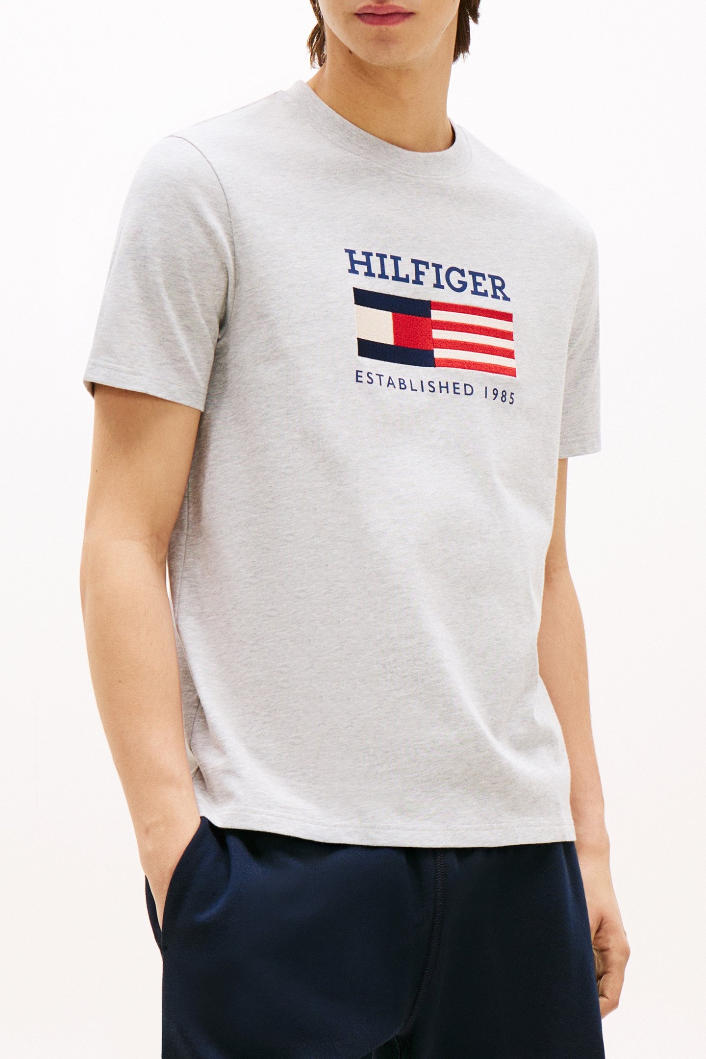 AMERICANA MONOTYPE F REGULAR FIT T-SHIRT LIGHT GREY HEATHER 1