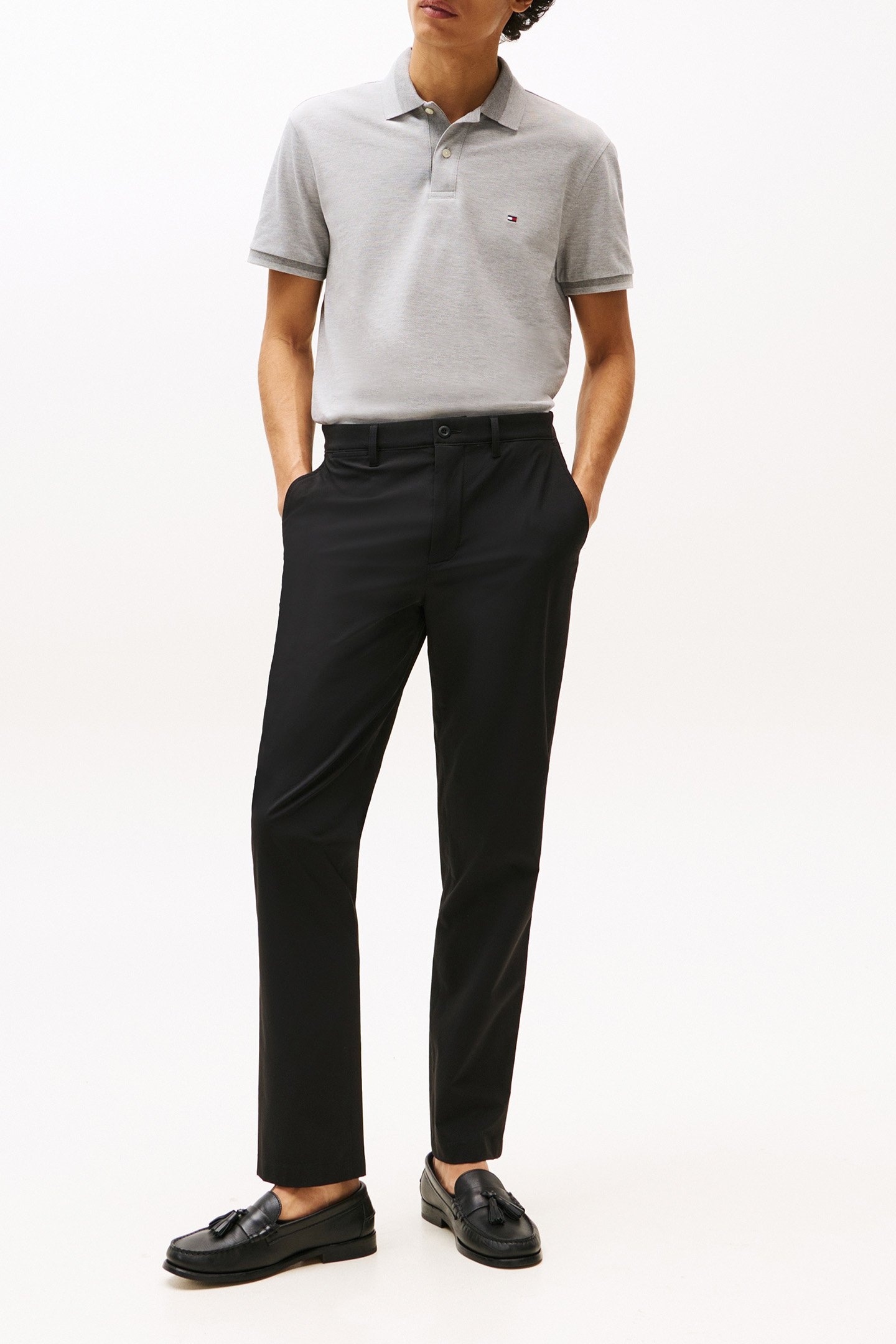 CONTRAST COLLAR BLOCK LIGHT GREY HEATHER 2