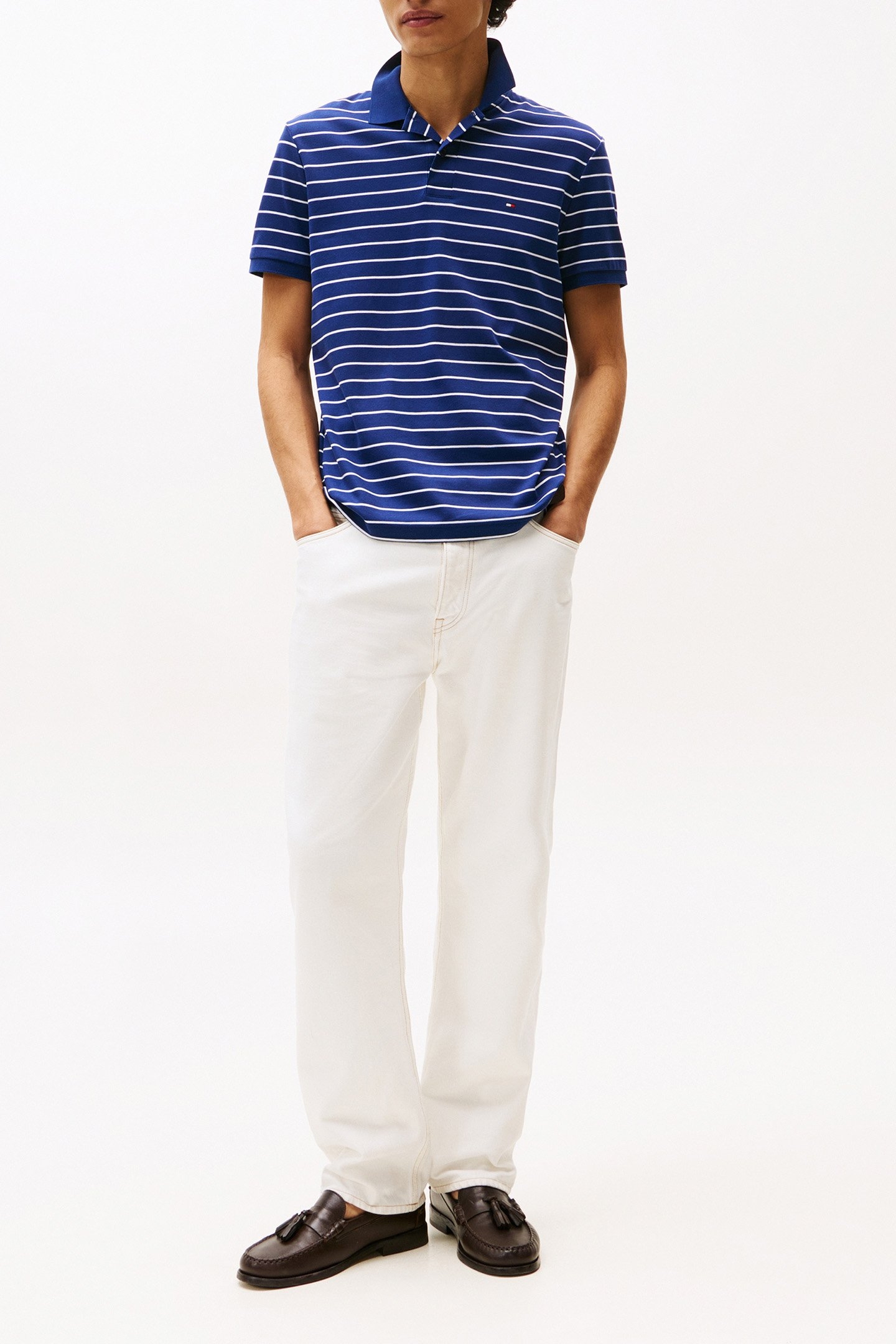 LIQUID COTTON REG SE PREPPY NAVY/WHITE 2