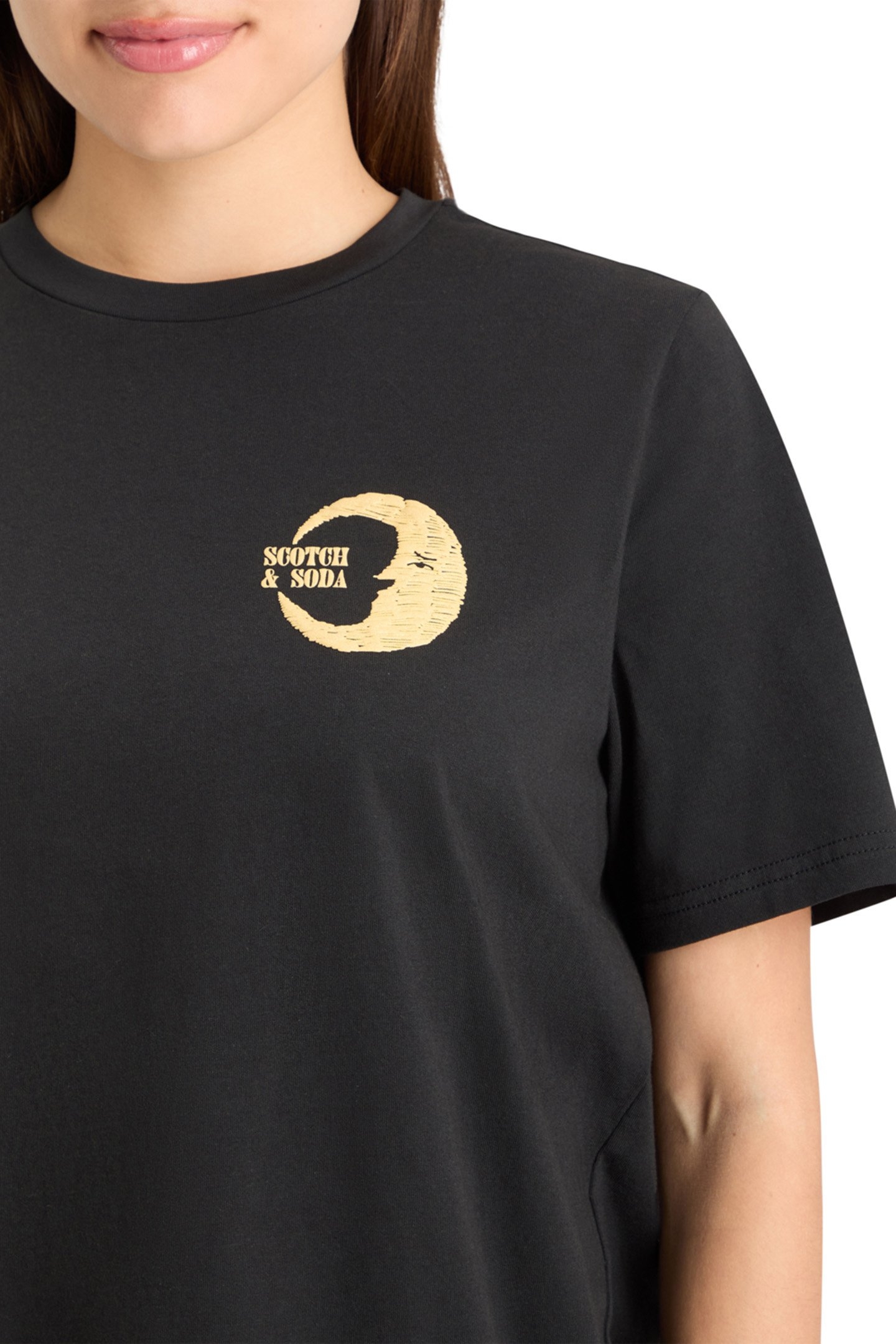 FRONT BACK FESTIVE ARTWORK RELAXED FIT T-SHIRT EVENING BLACK 6