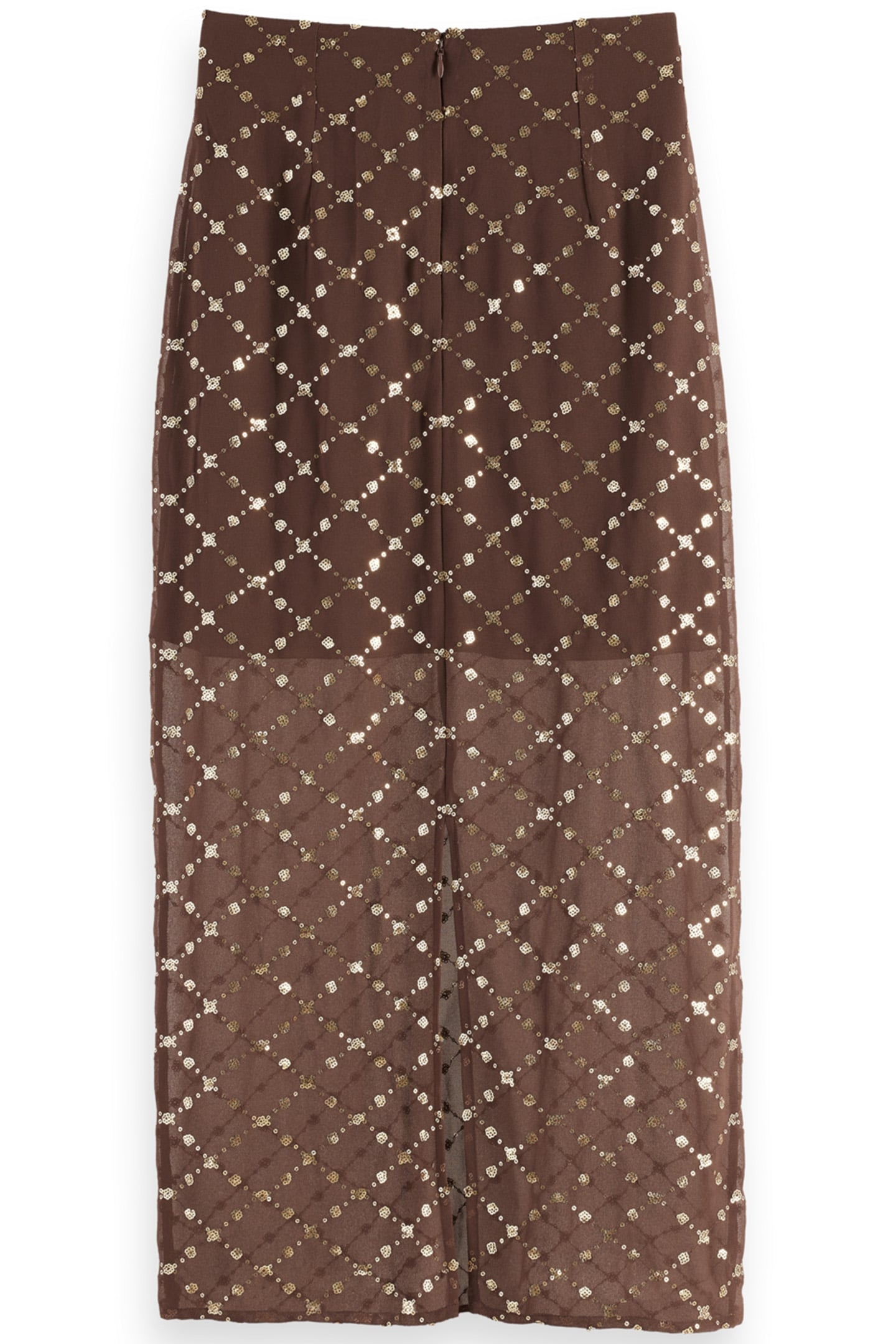 TUBE SKIRT WITH EMBELLISHMENTS COFFEE 2