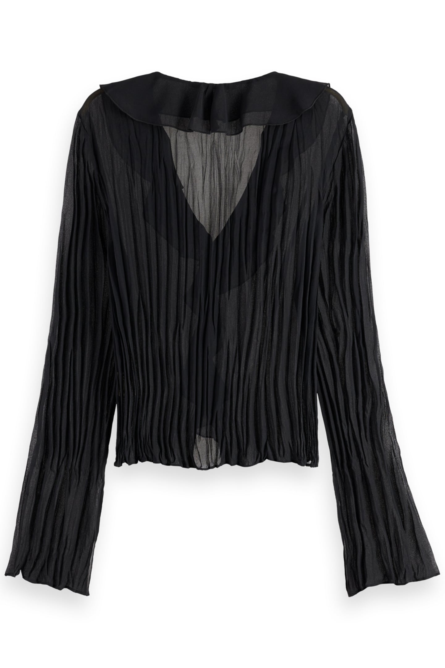 RUFFLED TOP EVENING BLACK 5