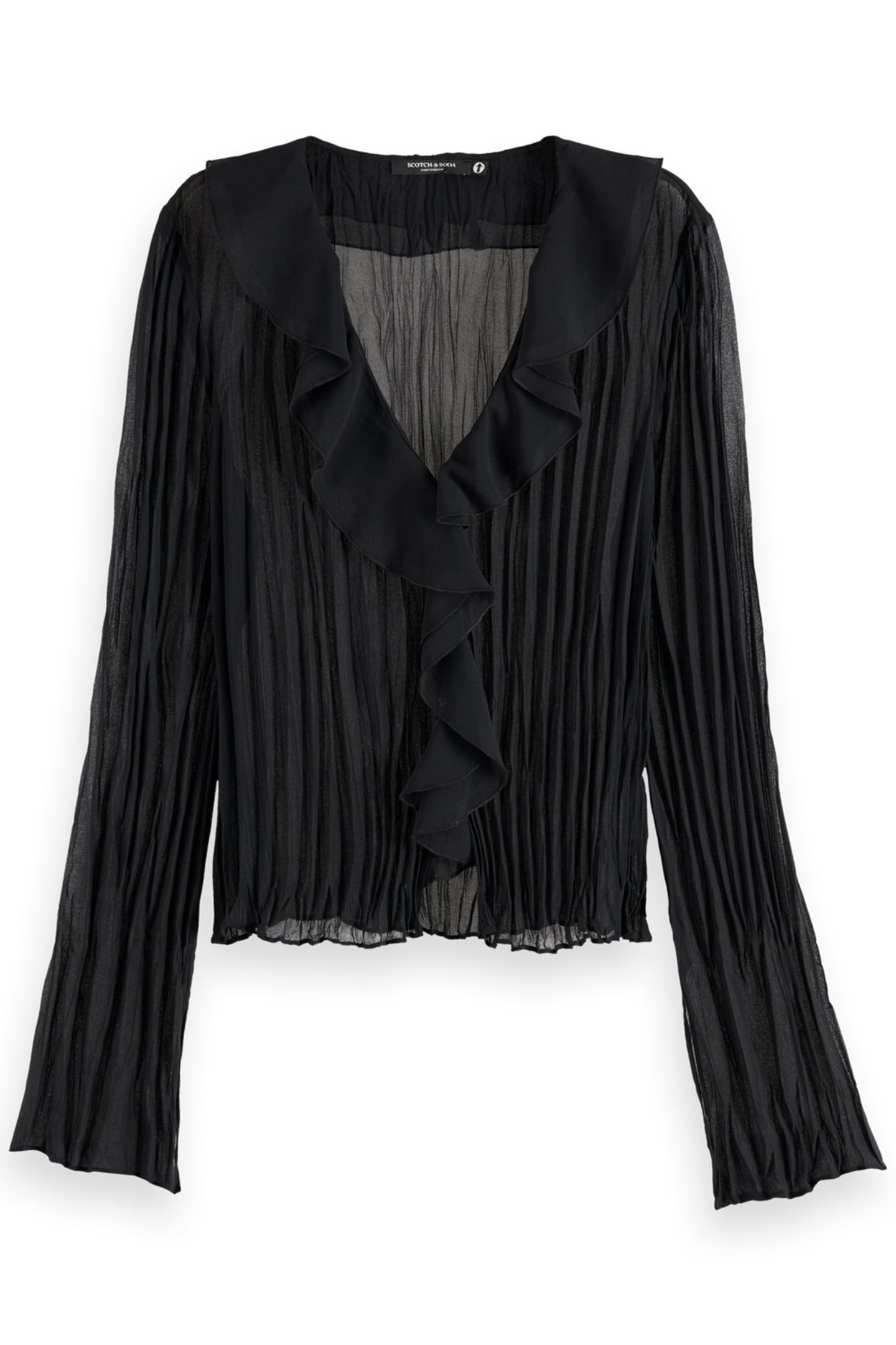 RUFFLED TOP EVENING BLACK 4