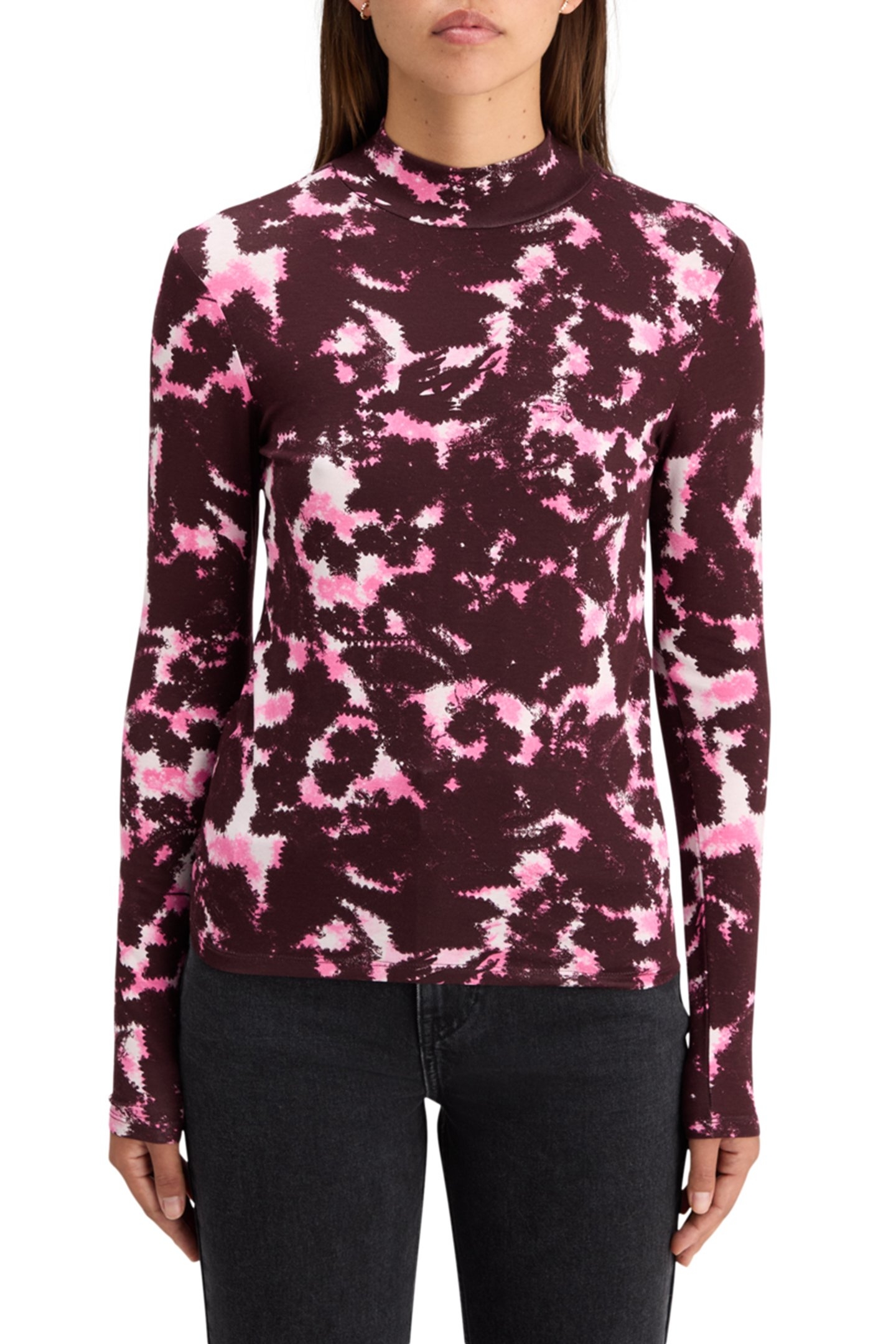 AOP PRINTED LONG SLEEVE T-SHIRT WINTER FLORAL 1
