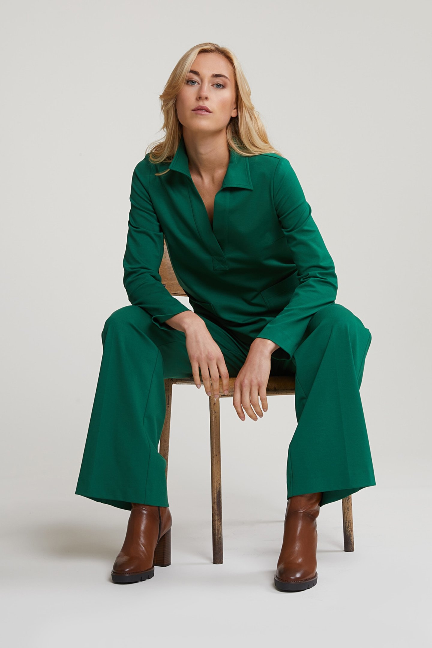 GREEN CLASSIC PANTS ELASTIC WAIST 3