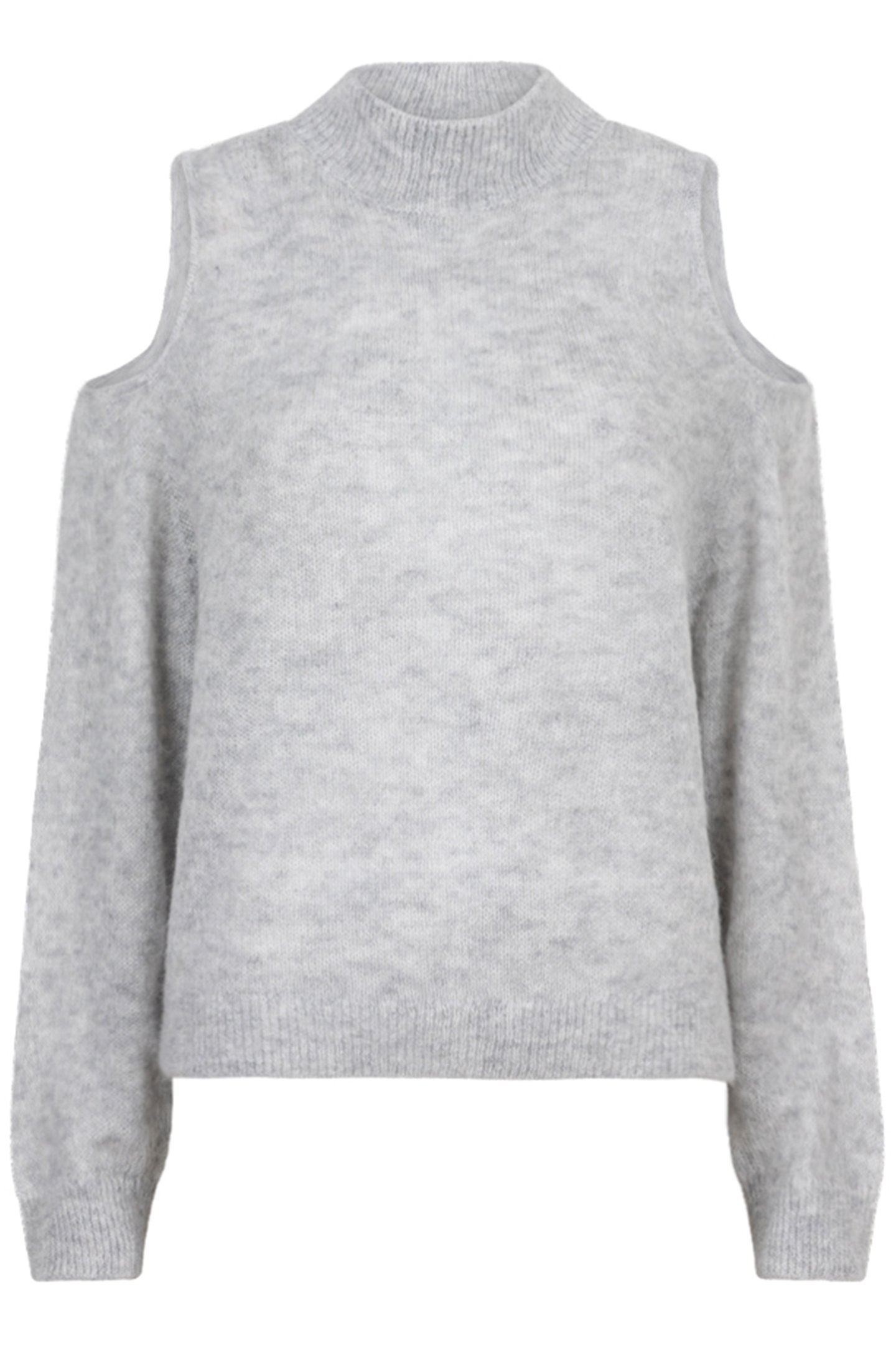AVIEL OPEN SHOULDER SWEATER HEATHER GREY 4
