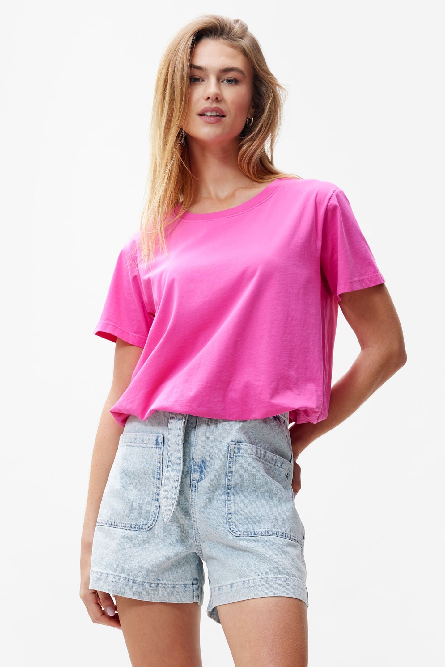 WASHED TUCK IN TSHIRT PINK LEMONADE 1