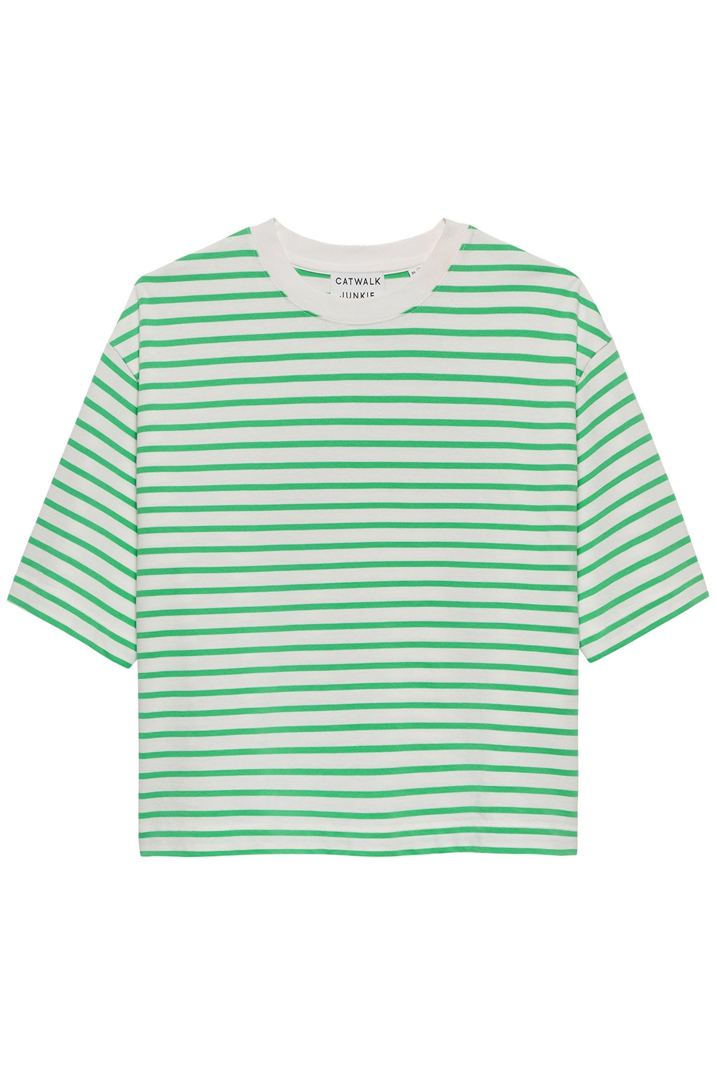 STRIPED LOOSE FIT TSHIRT ISLAND GREEN 4