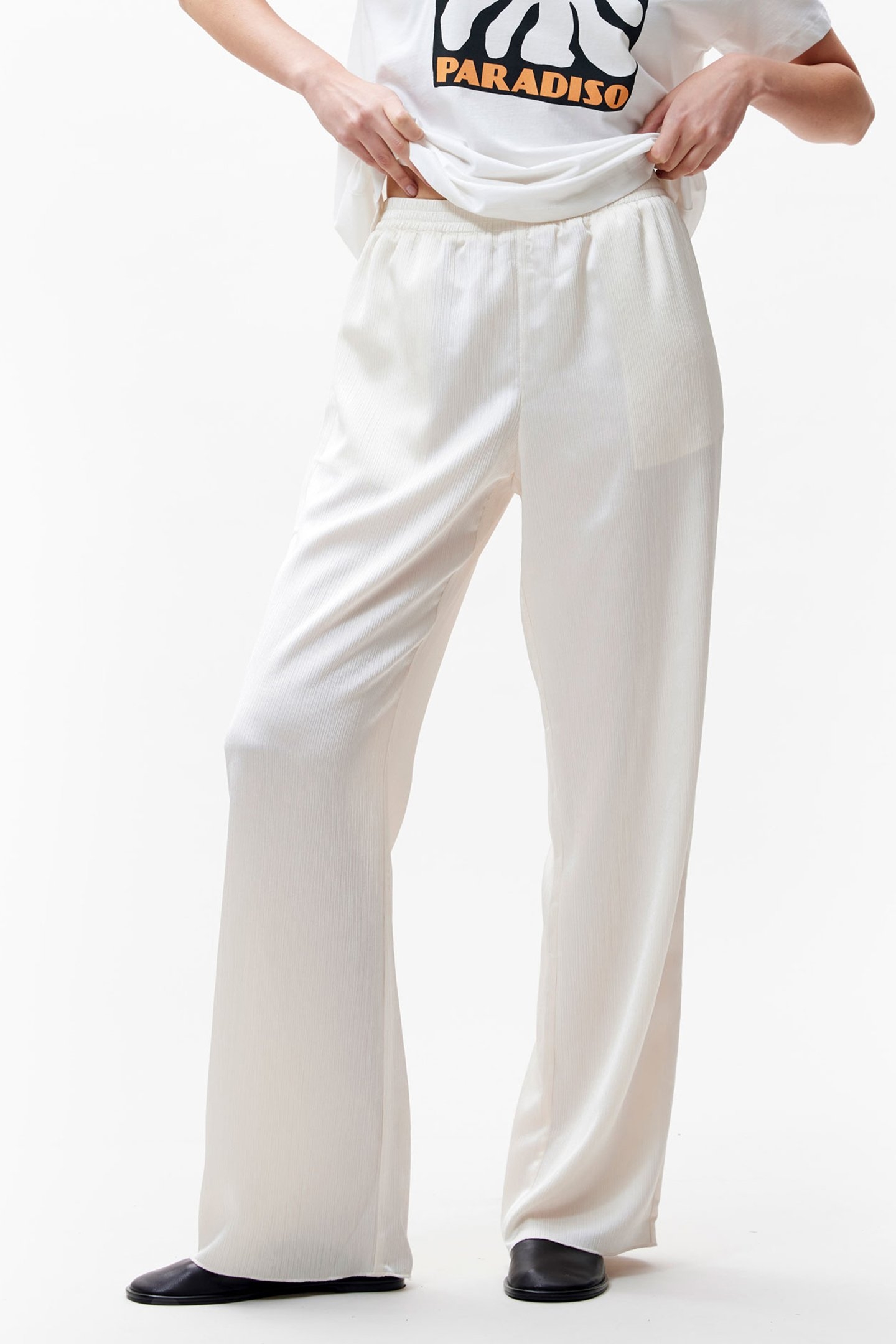 PULL ON TEXTURED TROUSERS EGRET 1