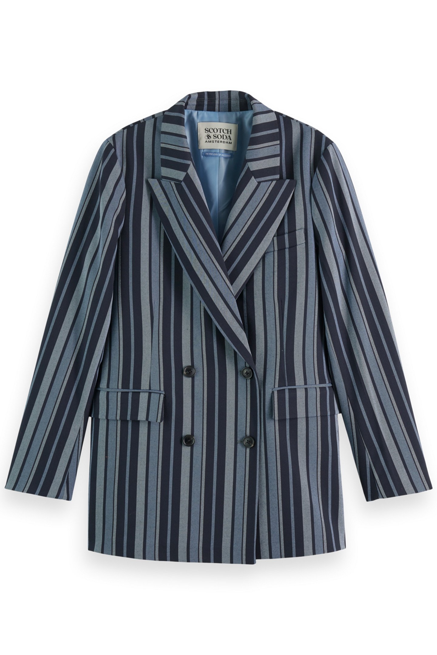 FITTED DB STRIPED BLAZER BLUE SCHOOL STRIPE 4