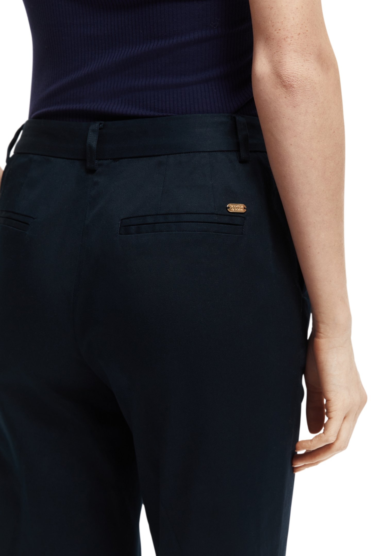 ABOTT - MID RISE TAPERED CHINO IN ORGANIC COTTON NIGHT 6