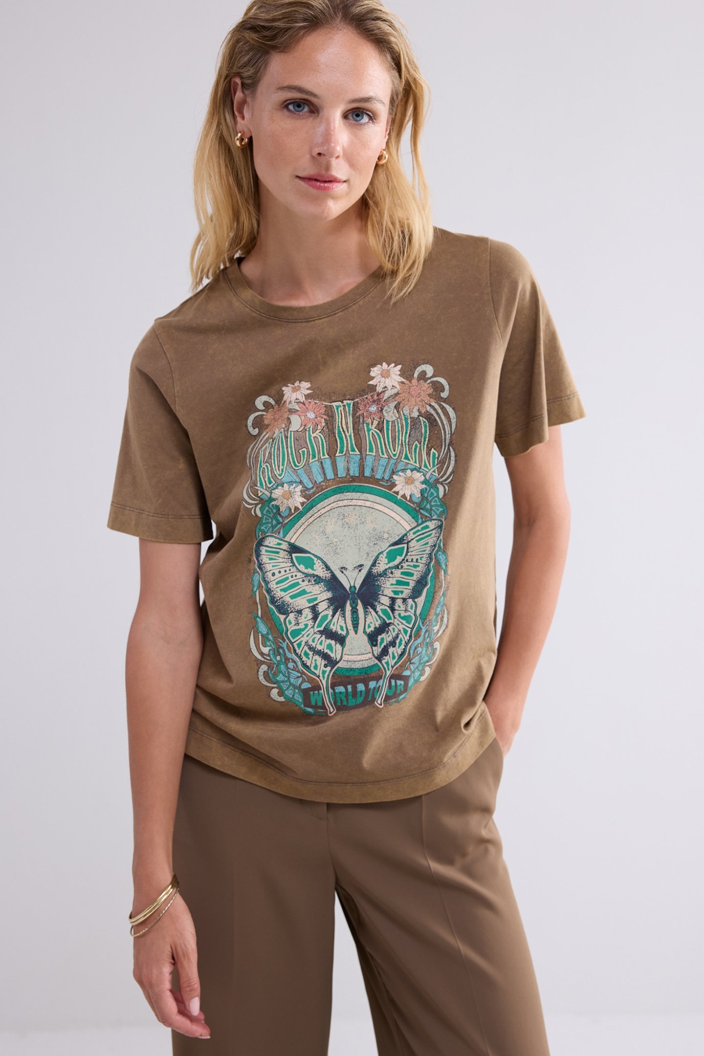 ROUND NECK T-SHIRT OLIVE 1