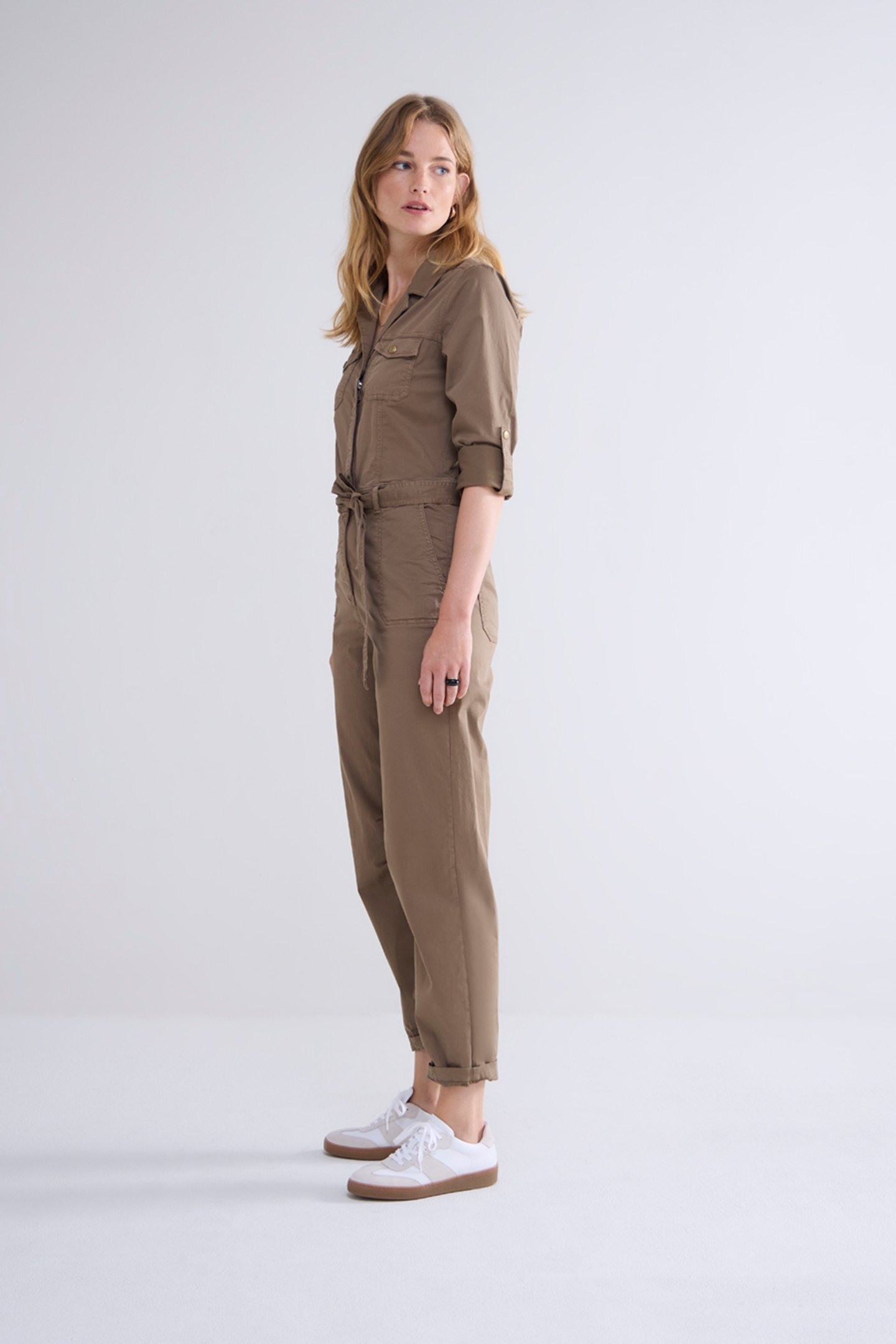JUMPSUIT BUTTER TENCEL TWILL OLIVE 2