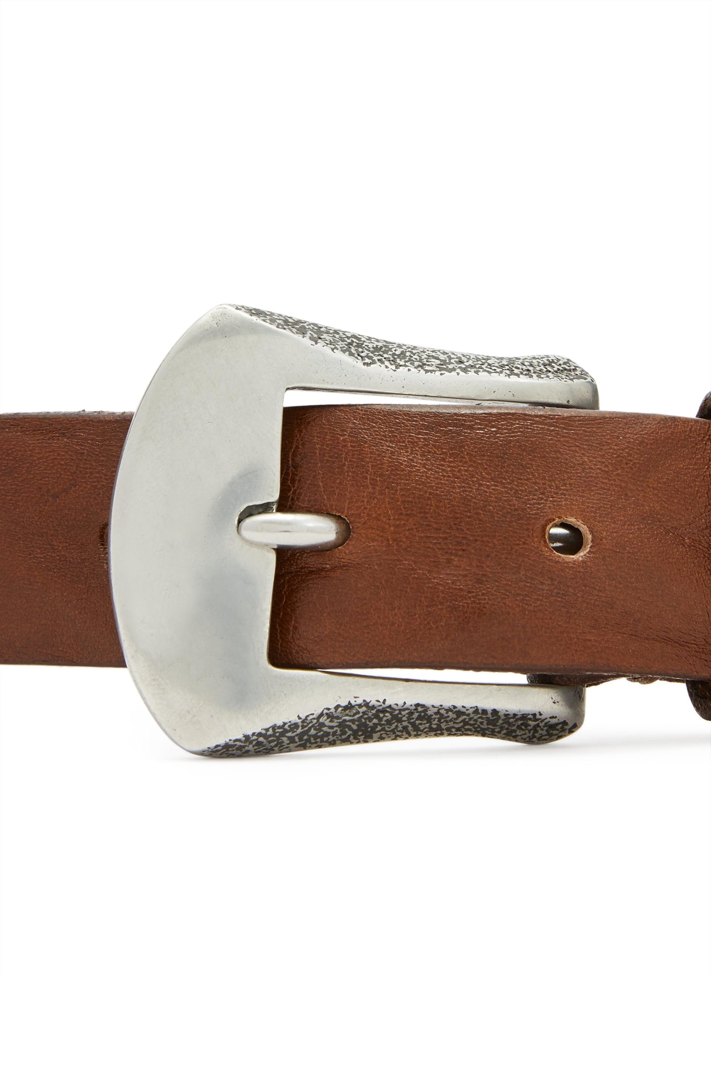 BUCKLE: NOVA JV52- PEWTER- WESTERN BUCKL BROWNSTONE 2