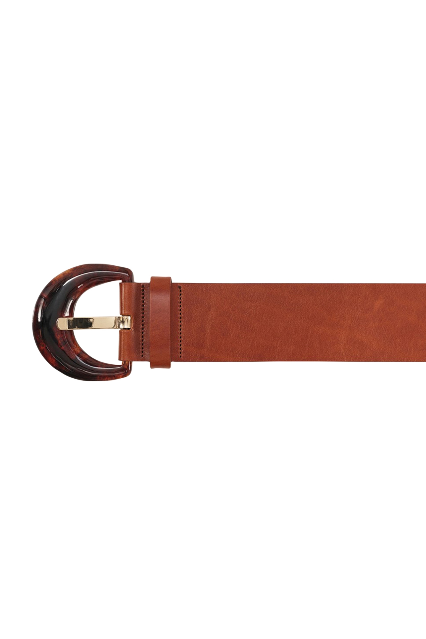 ALIA - WIDE TOFFEE-COLORED SMOOTH LEATHER BELT WITH DECORATI 3