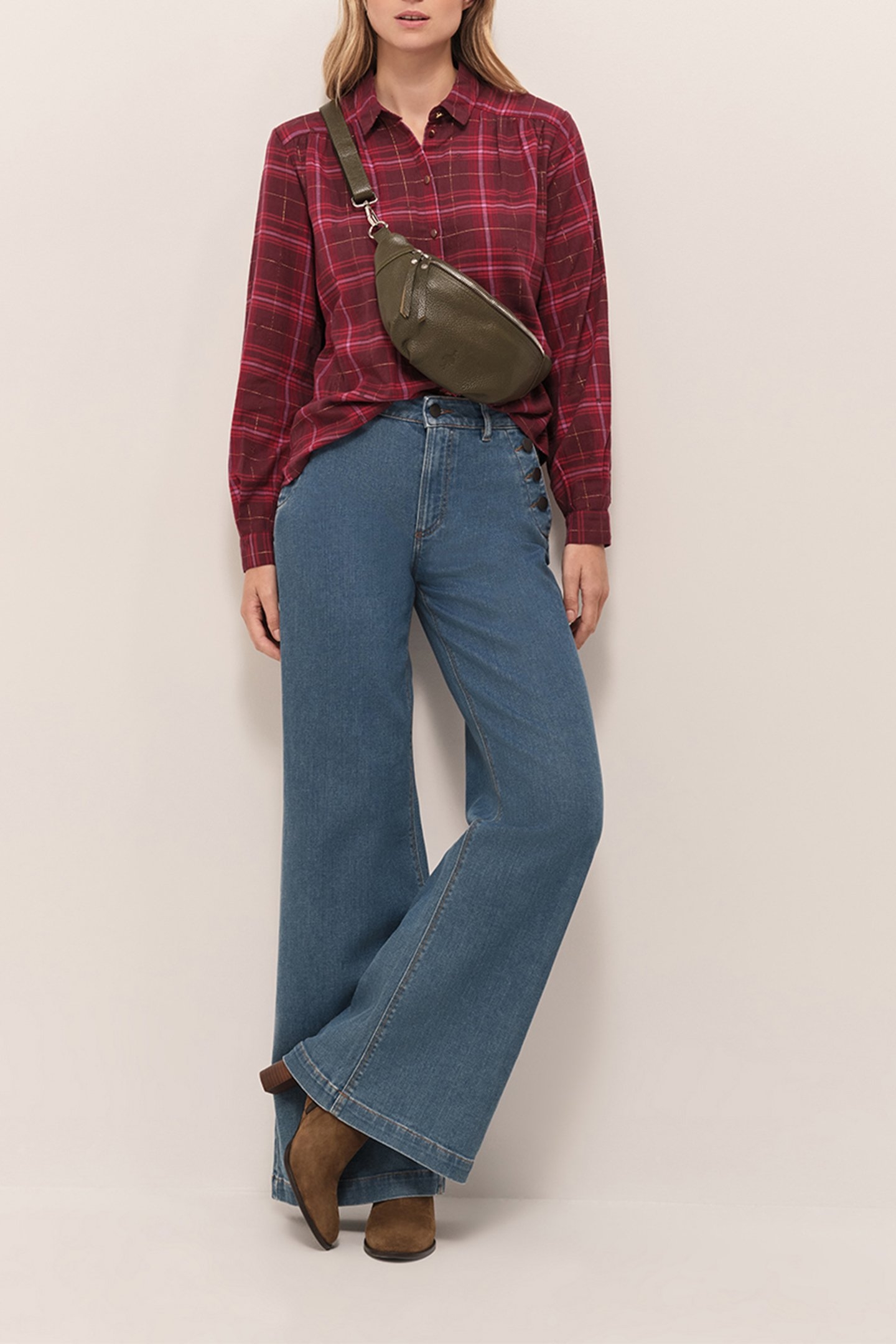 CONNIE - PASSION SHIRT WITH CHECK PATTERN AND EMBROIDERY 3