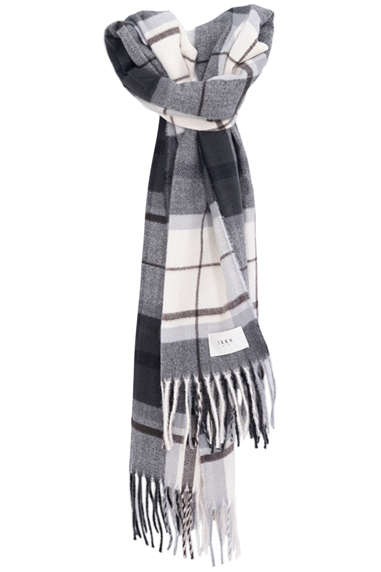 ECRU PLAID SCARF 1