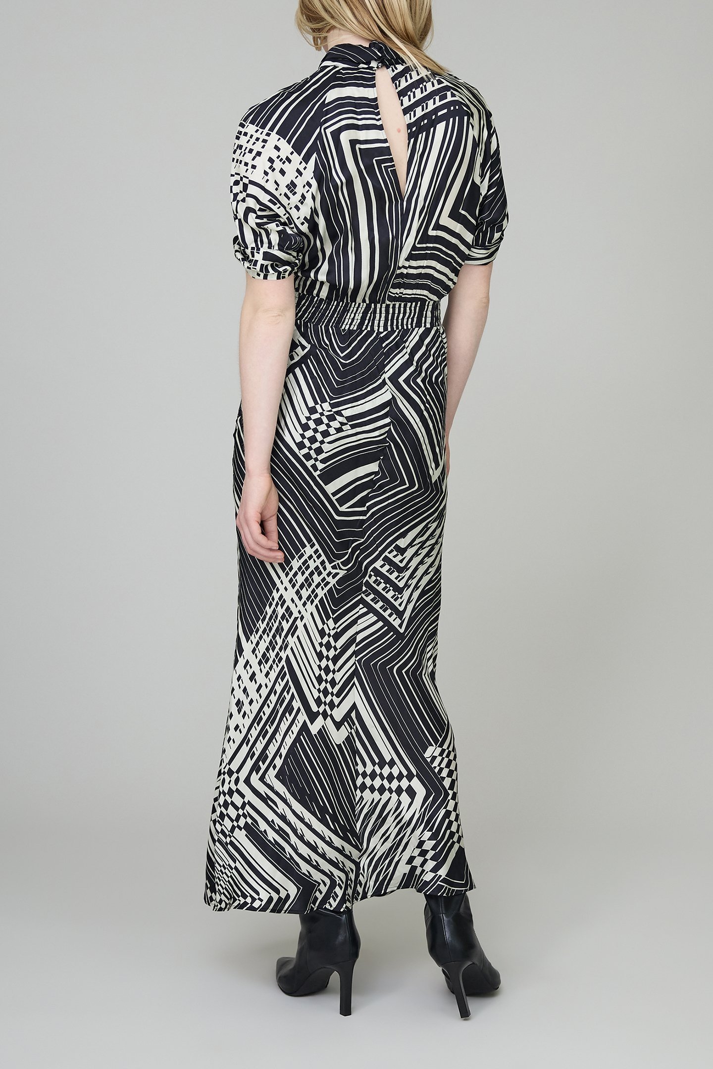 PURE EDITION-BLACK ART DECO LONG DRESS 2