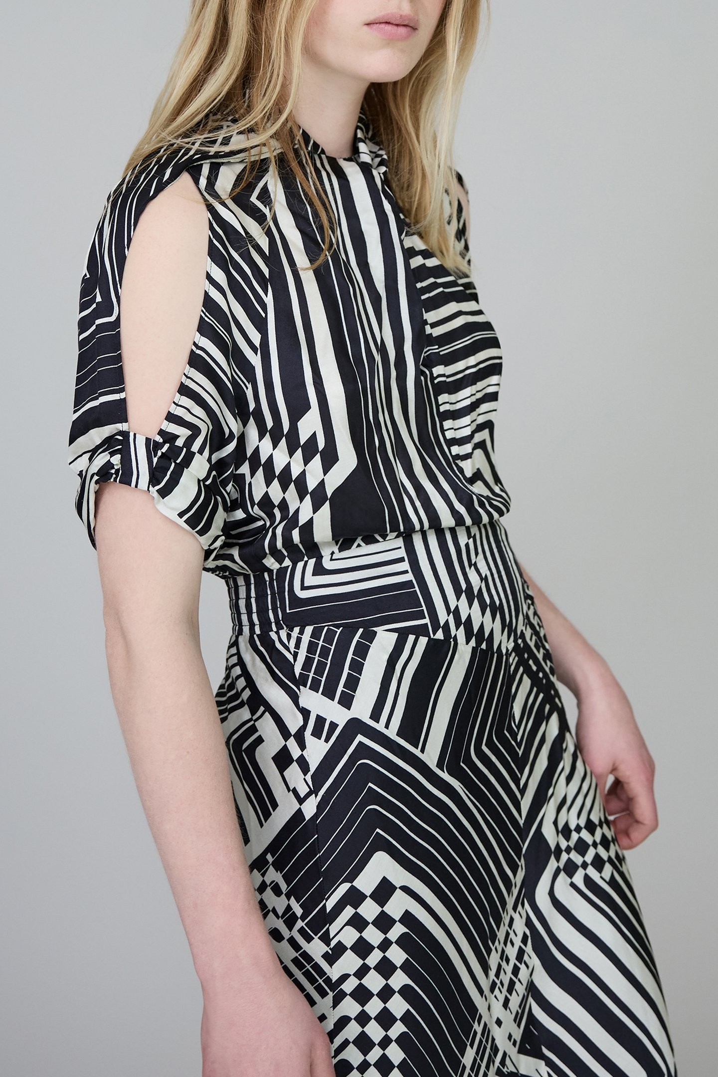 PURE EDITION-BLACK ART DECO LONG DRESS 4