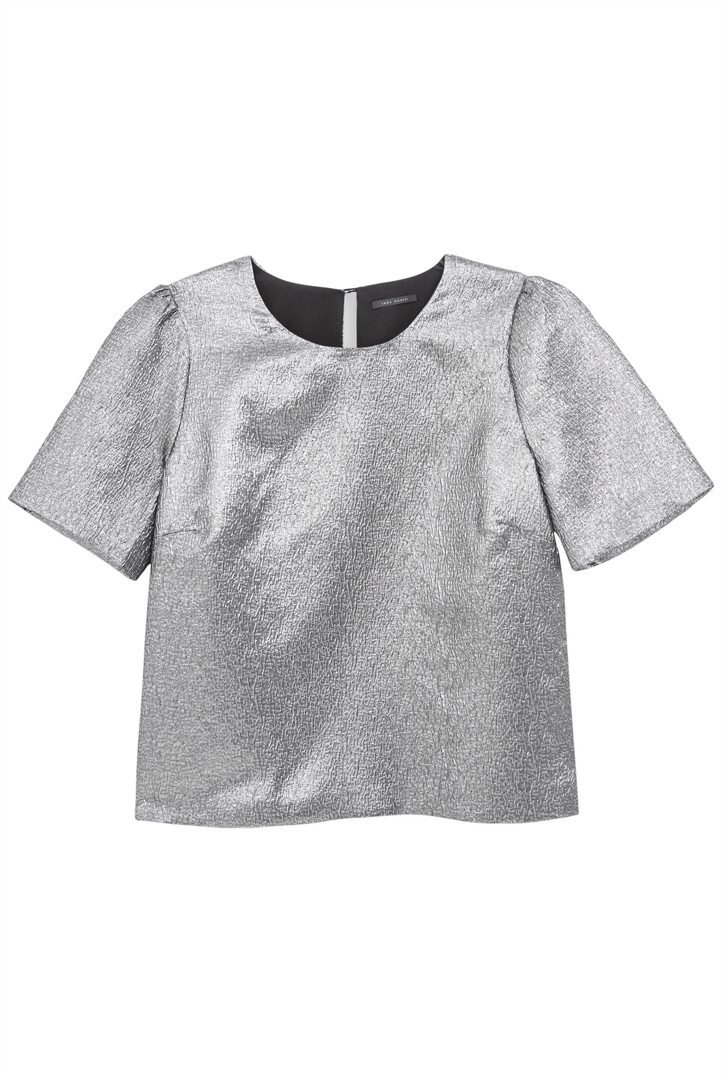 SILVER EMBOSSED FABRIC TOP 1