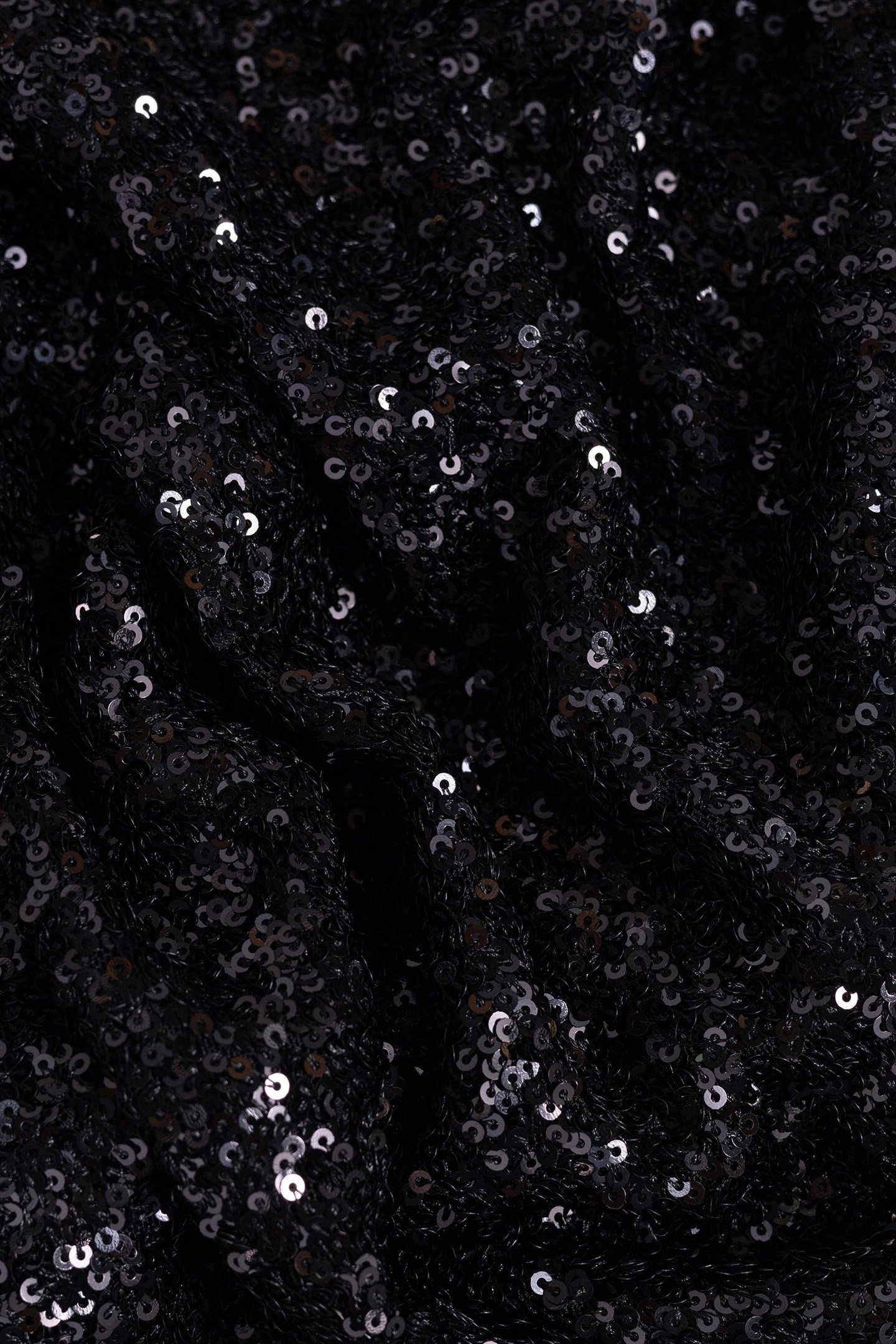 BLACK SEQUIN EMBROIDERY TRUMPET SLEEVE TOP 7