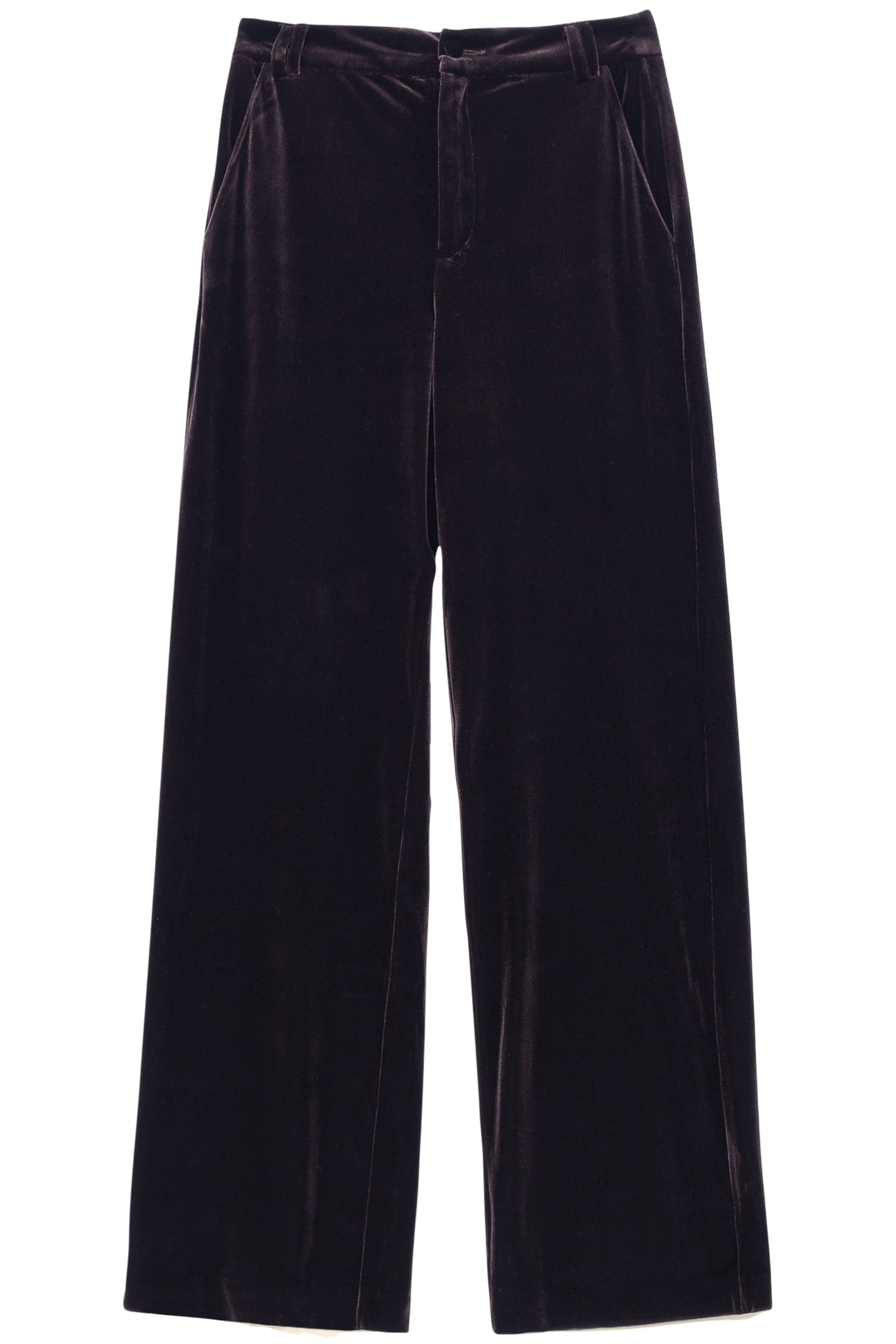 BROWN VELOUR SUIT PANTS 4