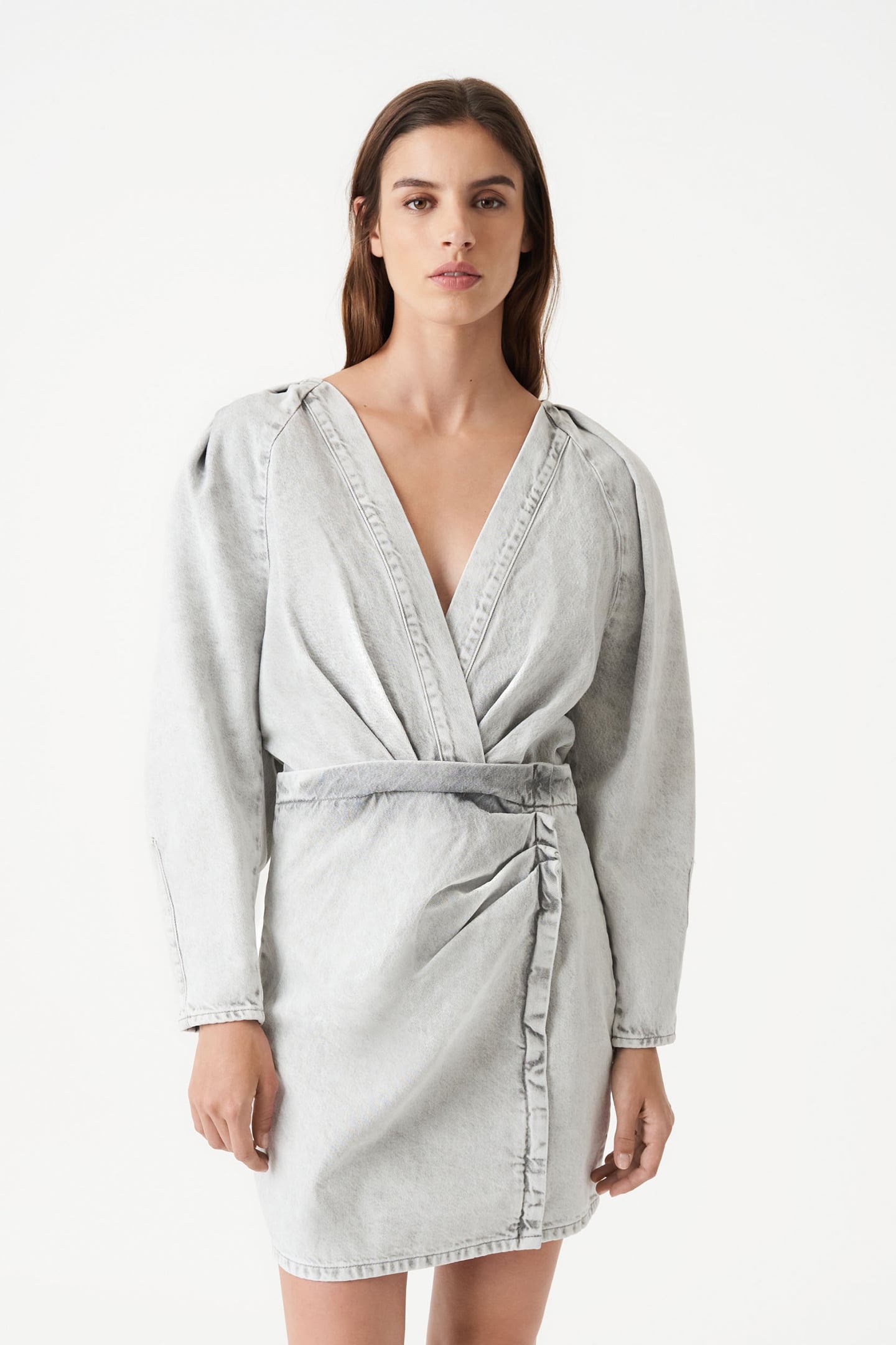 PALOA DRESS BLEACHED GREY 1