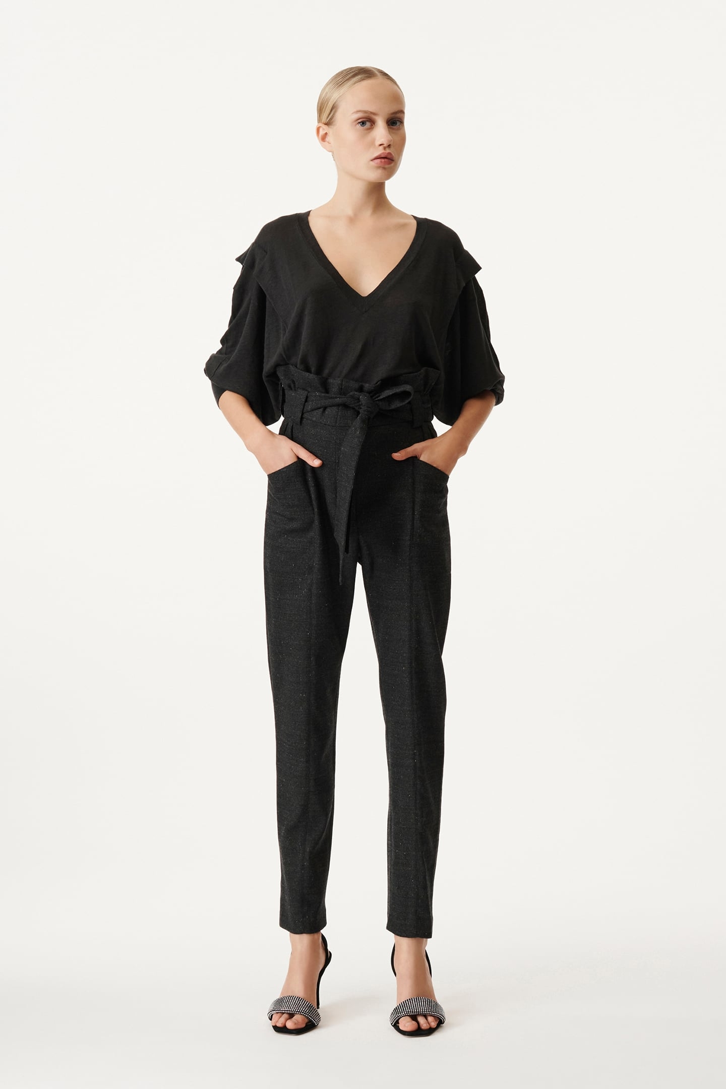 LONYA TROUSER DARK GREY/BLACK 1