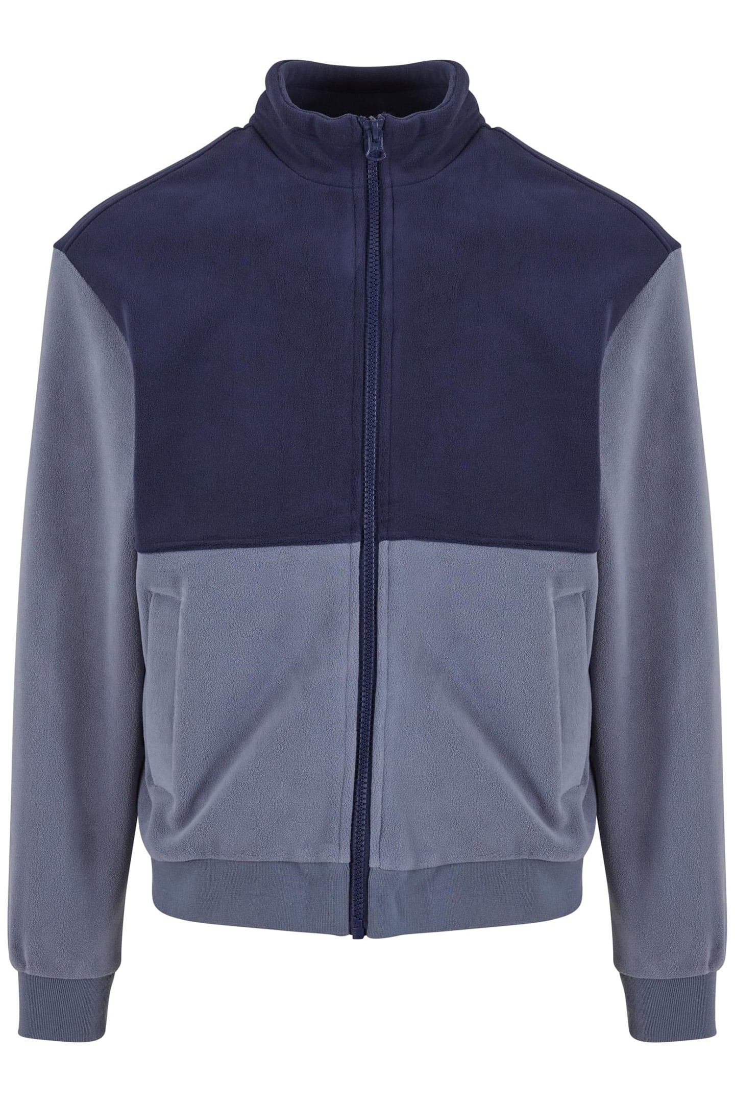 COLOUR BLOCK POLAR FLEECE JACKET NAVY/CLOUD SKY 1