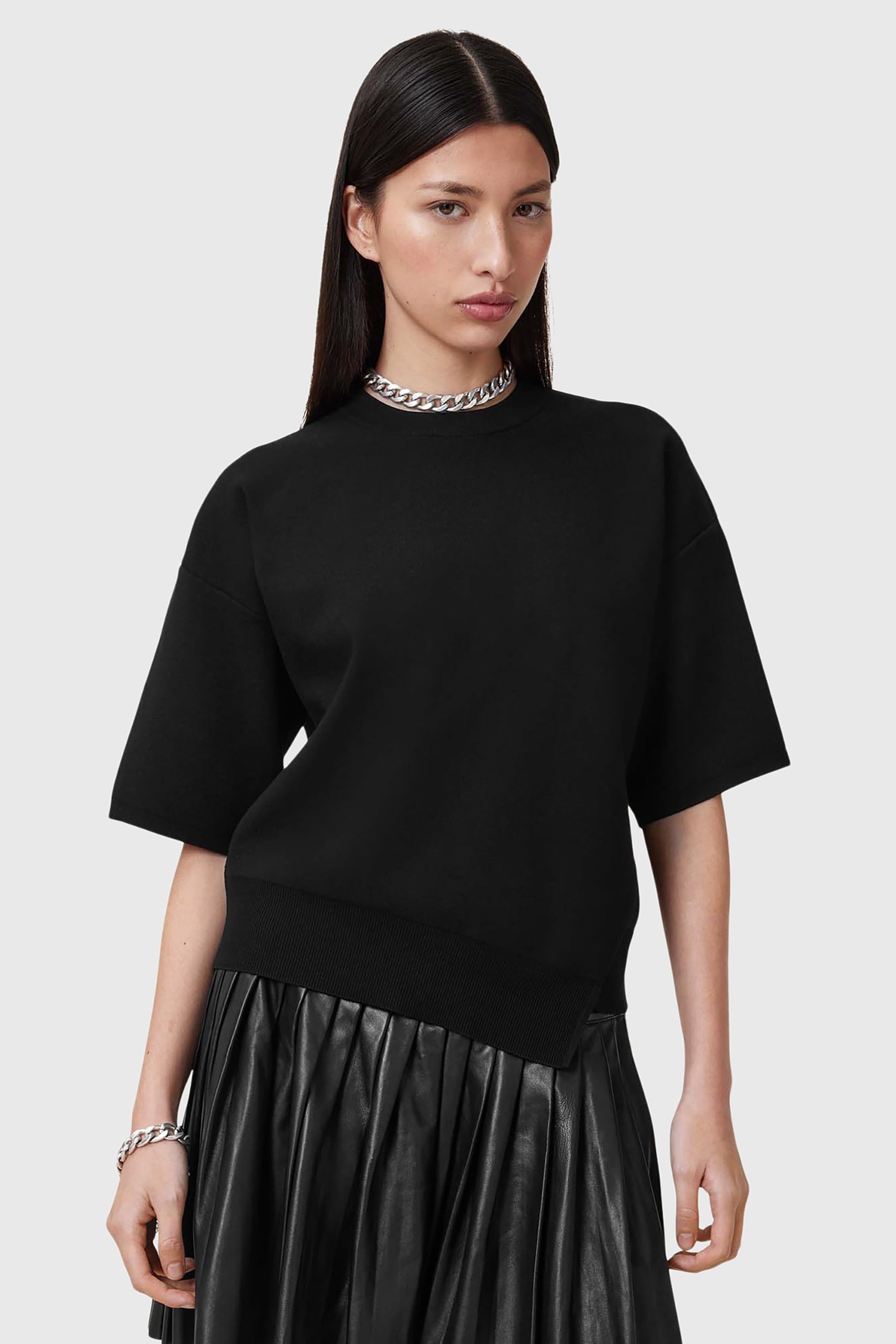 REMI KNIT TEE BLACK 1